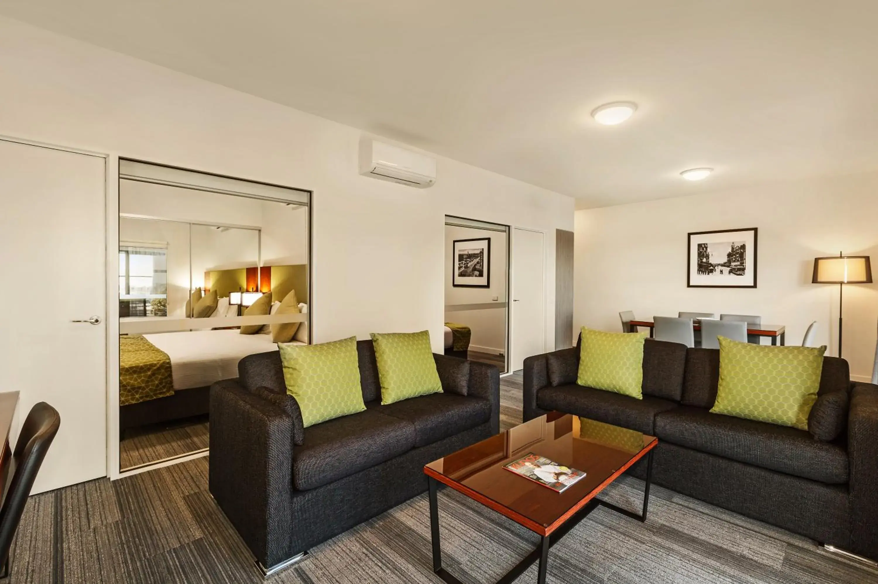 Living room in Quest Melbourne Airport Living room in Quest Melbourne Airport