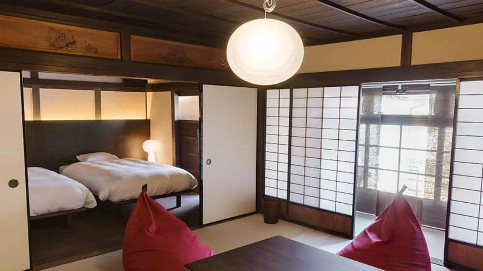 Photo of the whole room, Bed in EN Takeda Castle Town Hotel