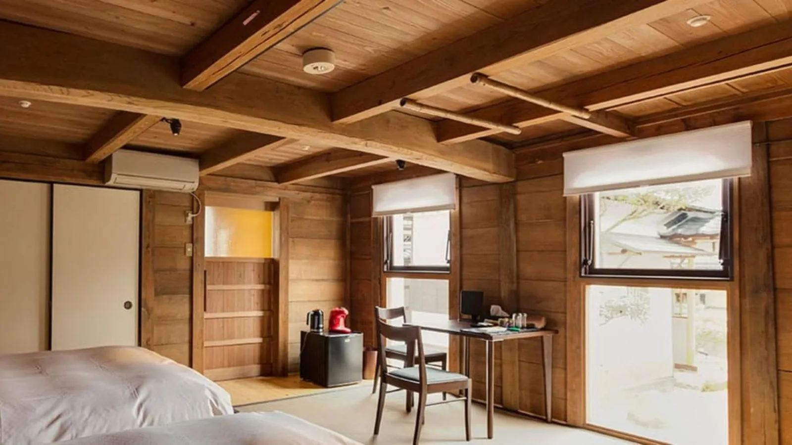 Photo of the whole room, Bed in EN Takeda Castle Town Hotel