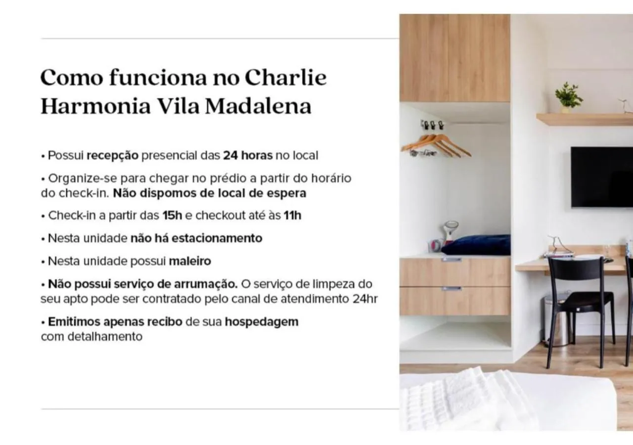 Text overlay in Charlie Harmonia Vila Madalena