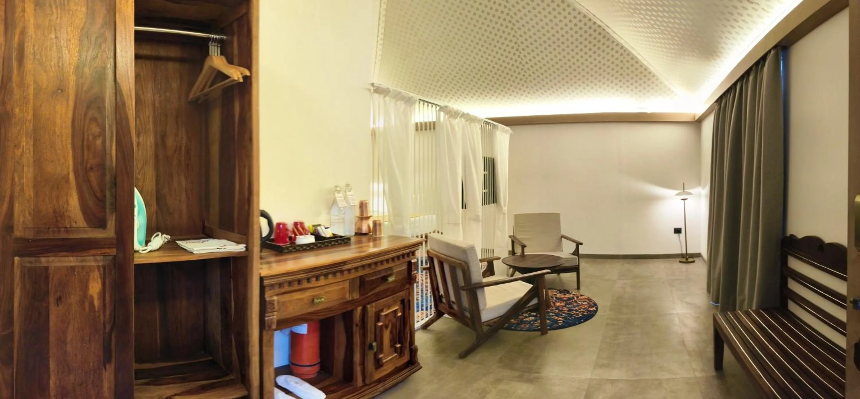 Seating area in Fort JadhavGADH -A GADH Heritage Hotel