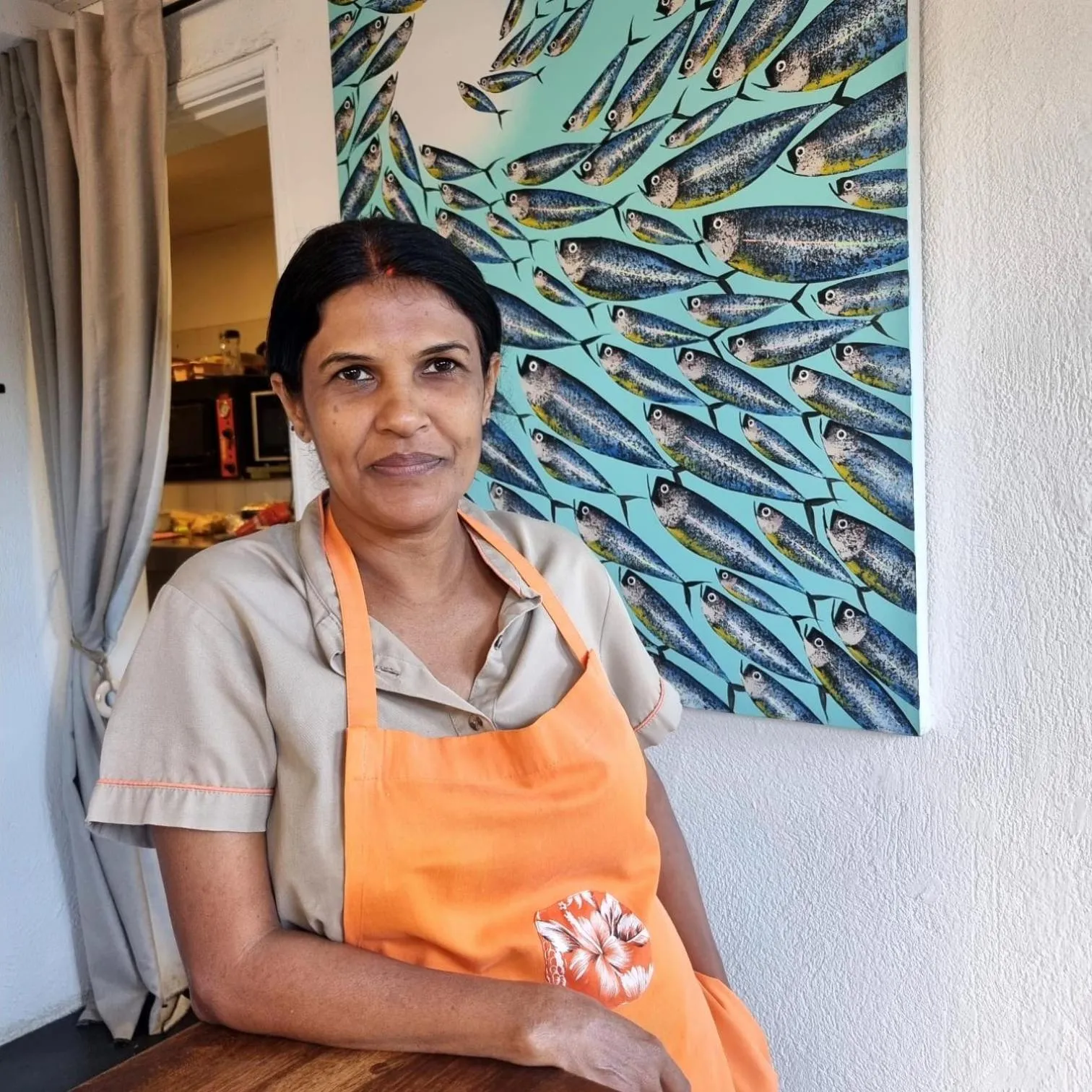 Lobby or reception in Cosy Guest House Sous le Badamier