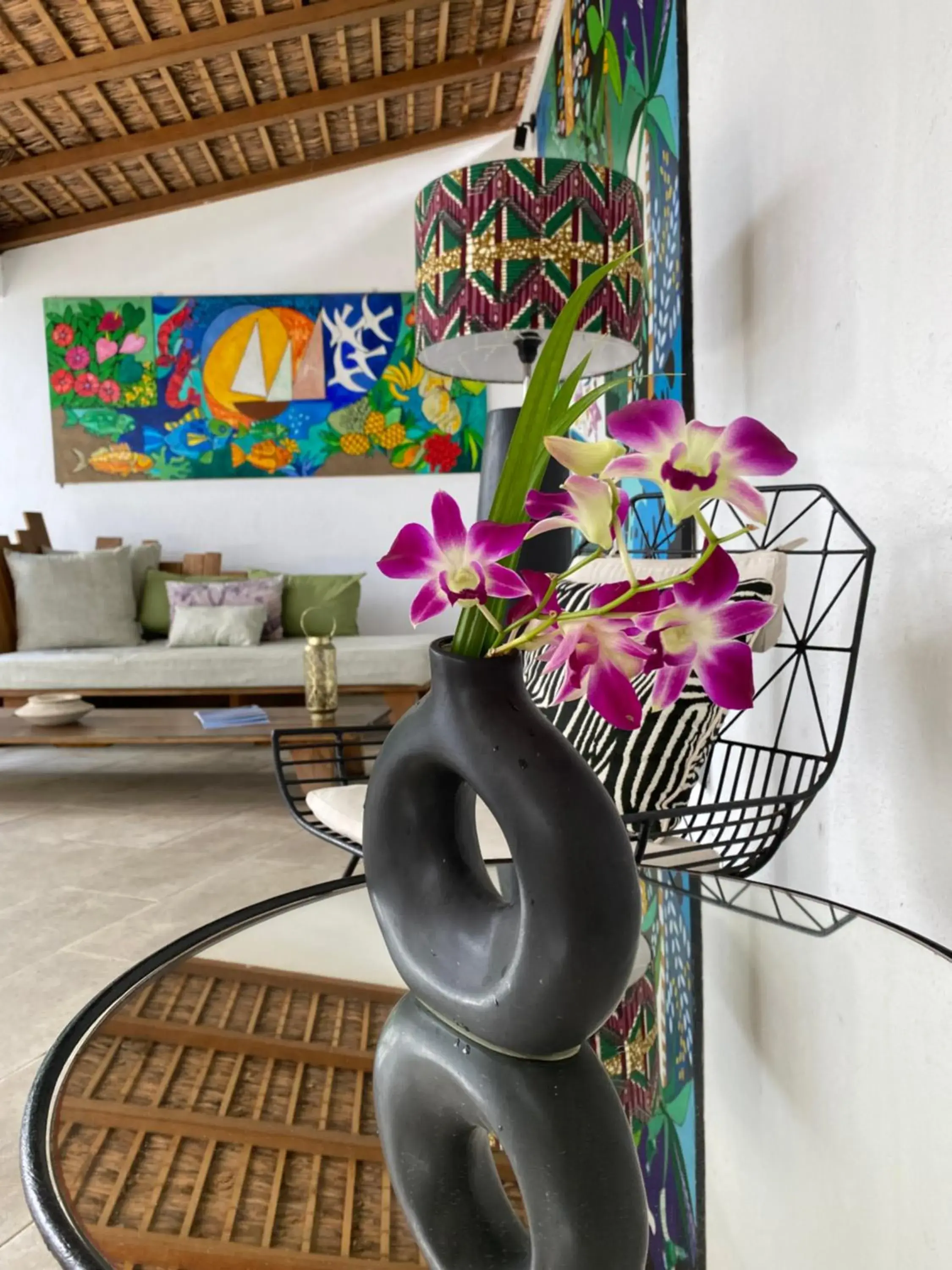 Living room in Cosy Guest House Sous le Badamier Living room in Cosy Guest House Sous le Badamier