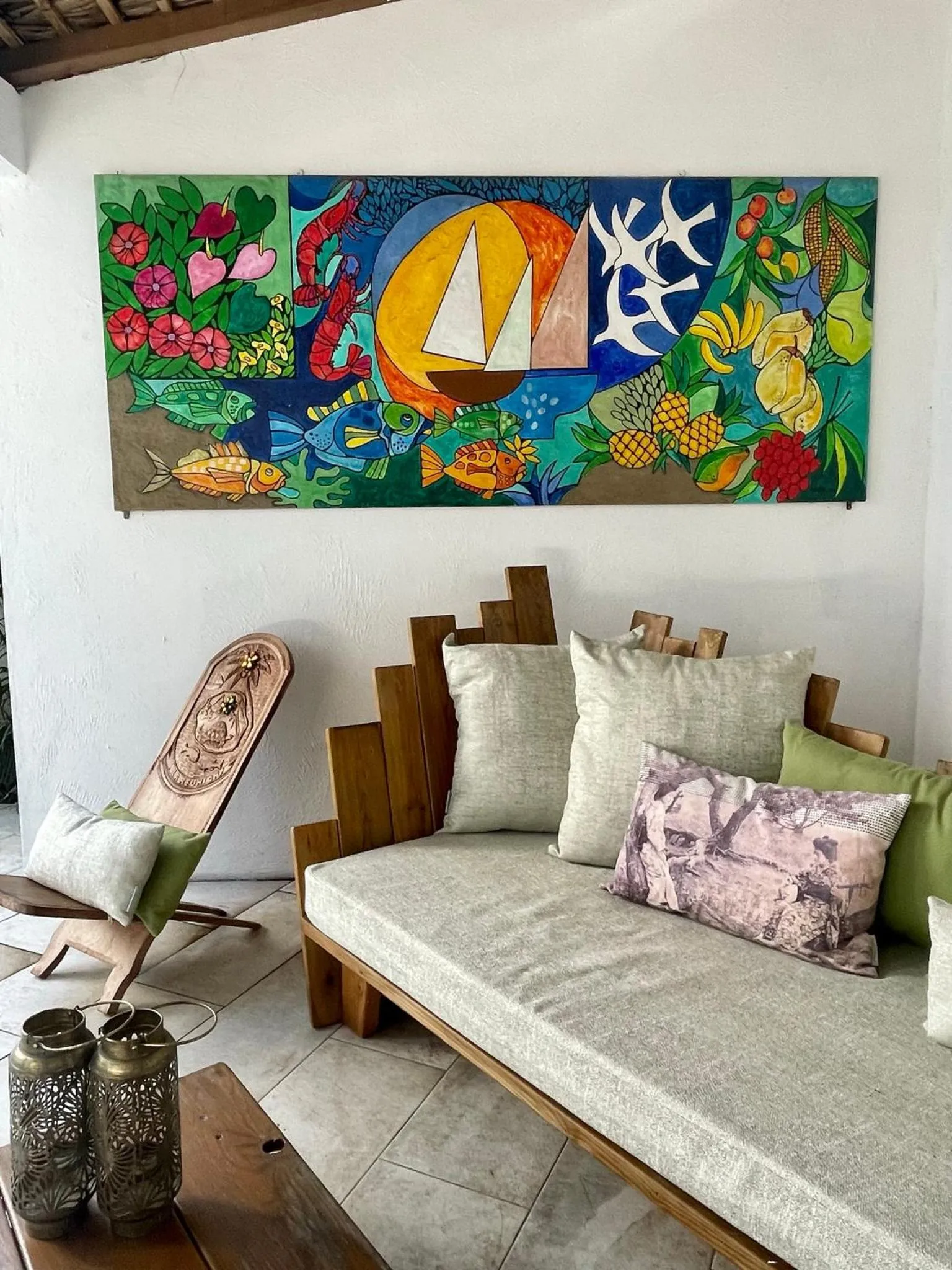 Living room in Cosy Guest House Sous le Badamier