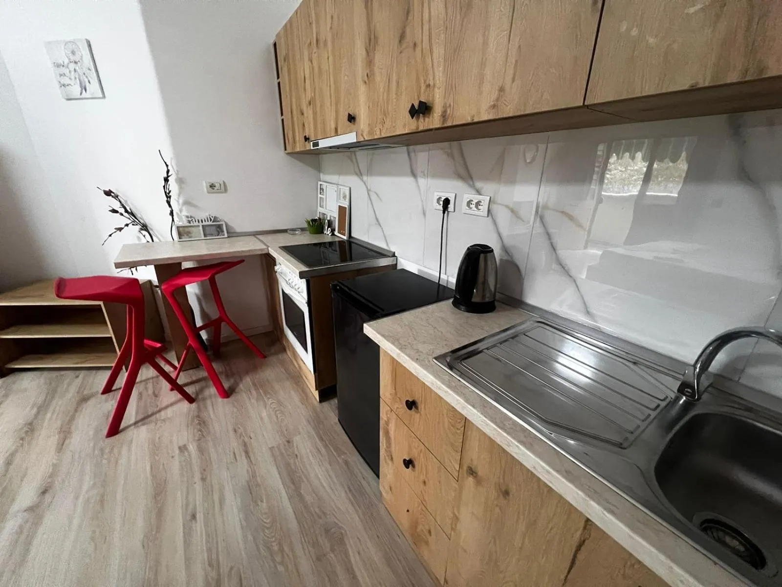 kitchen in Budget Retreat Tirana & Studios