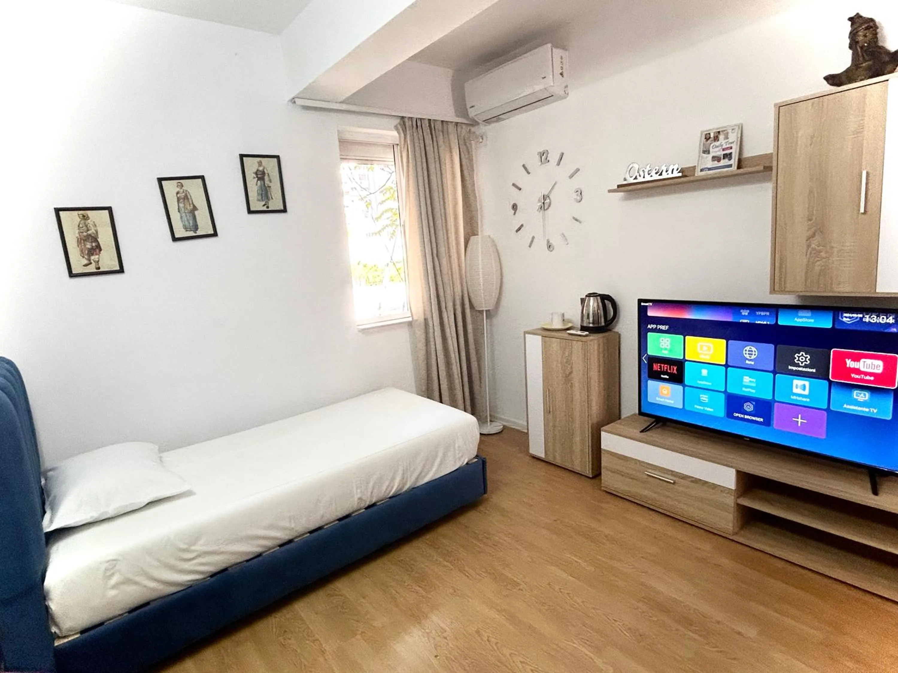 TV and multimedia, Bed in Budget Retreat Tirana & Studios