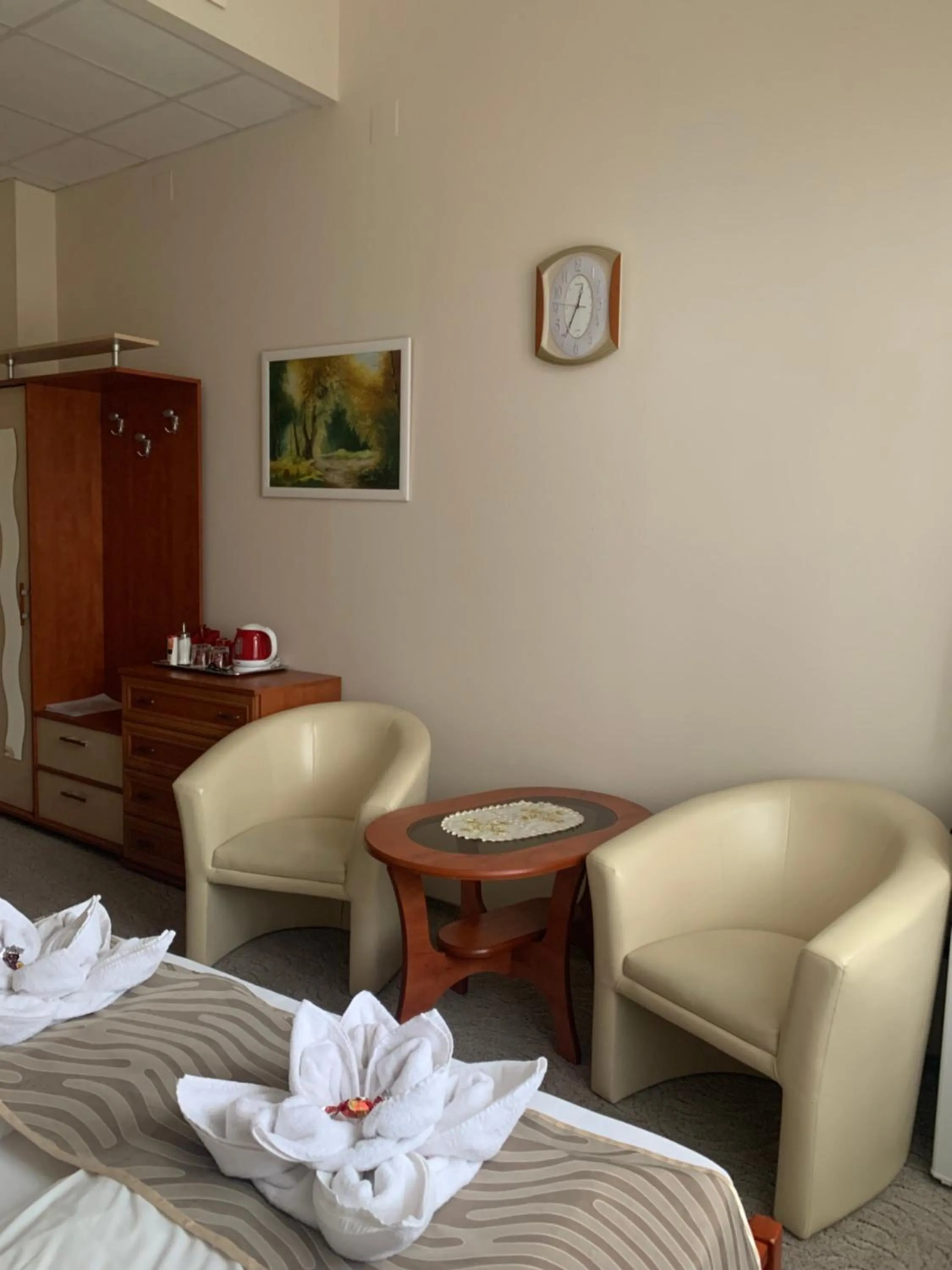Seating area, Bed in Szent István Wellness Panzió
