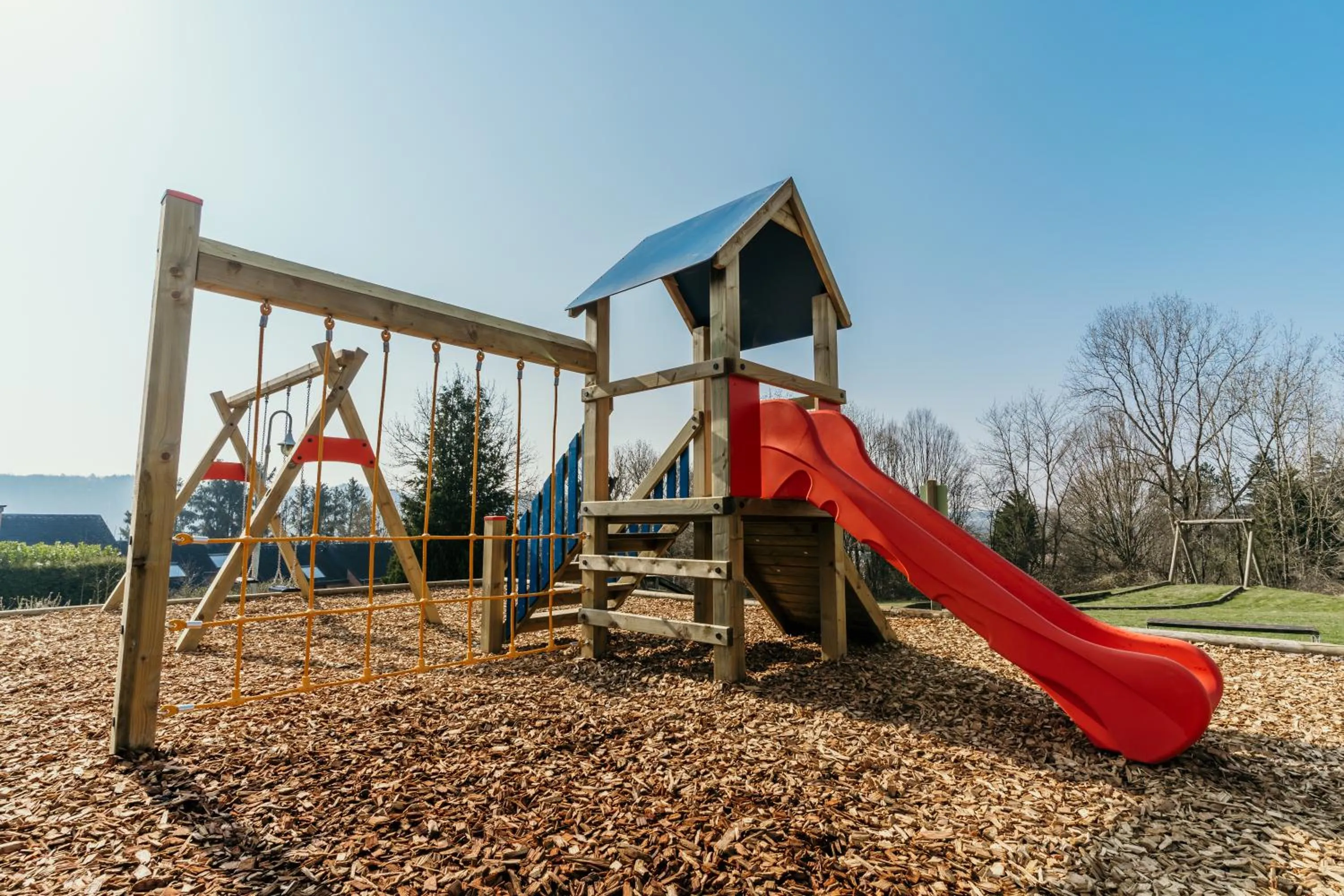 Children play ground in Maisons de Vacances Azur en Ardenne