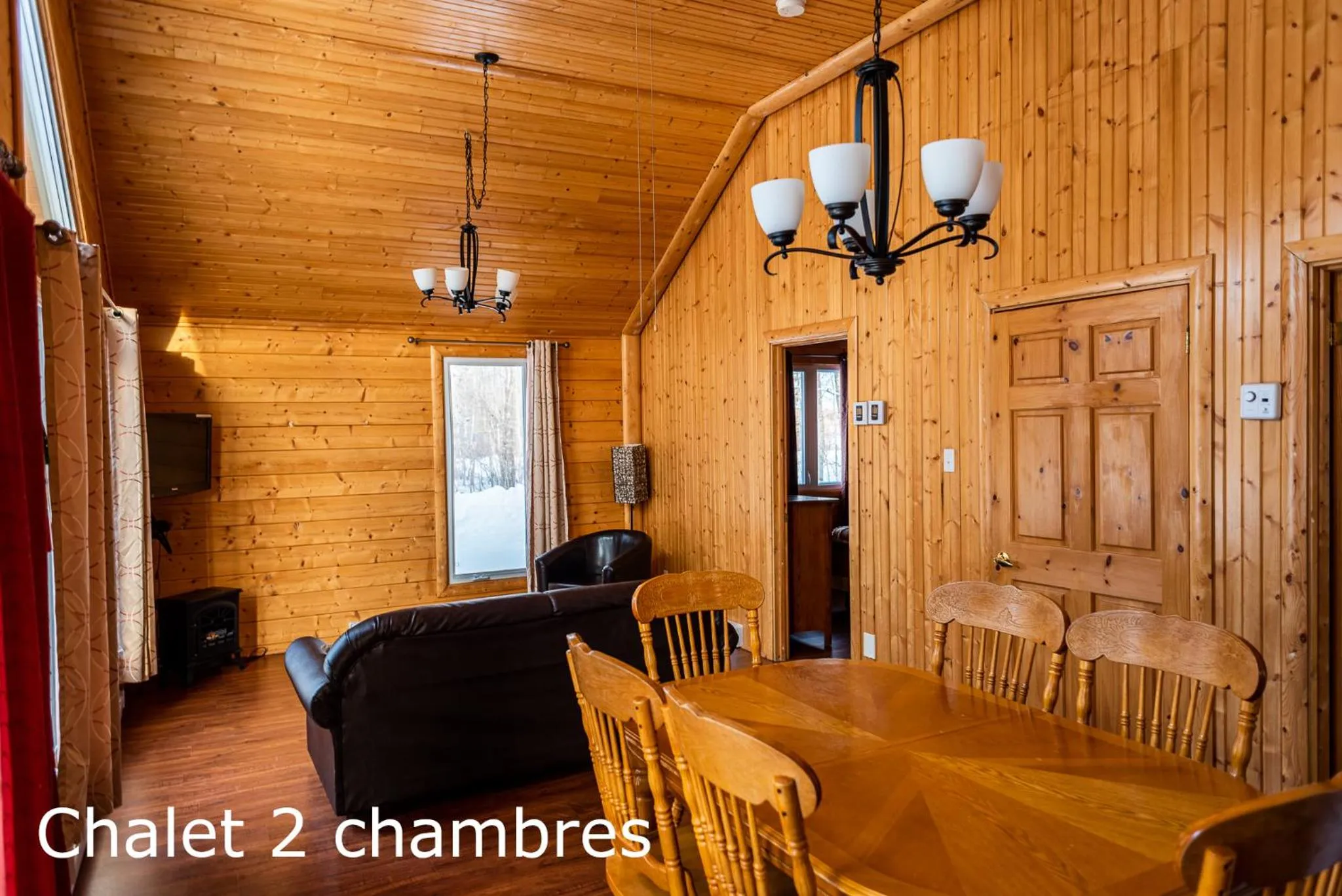 Living room in Chalets et Spa Lac Saint-Jean