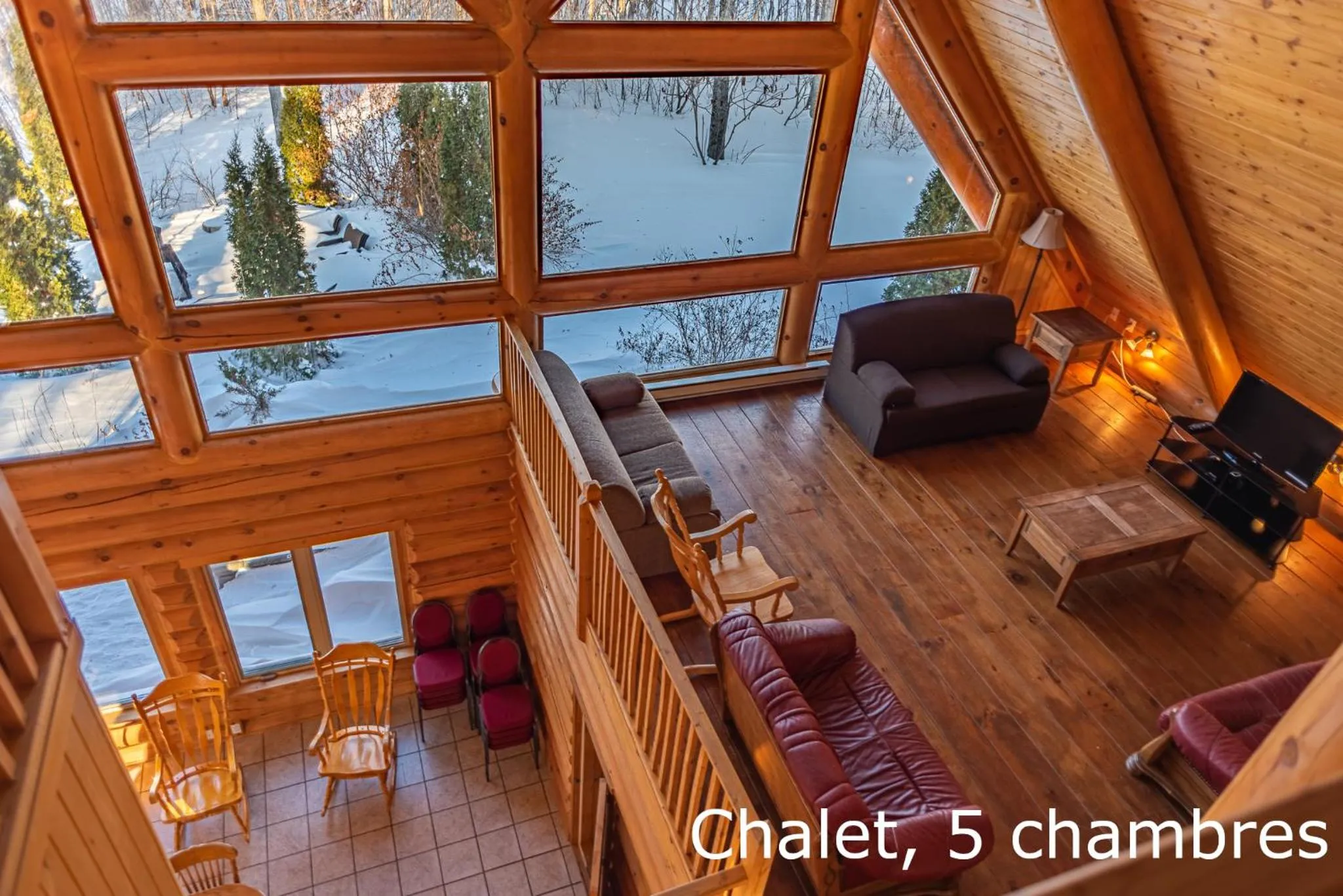 Living room in Chalets et Spa Lac Saint-Jean