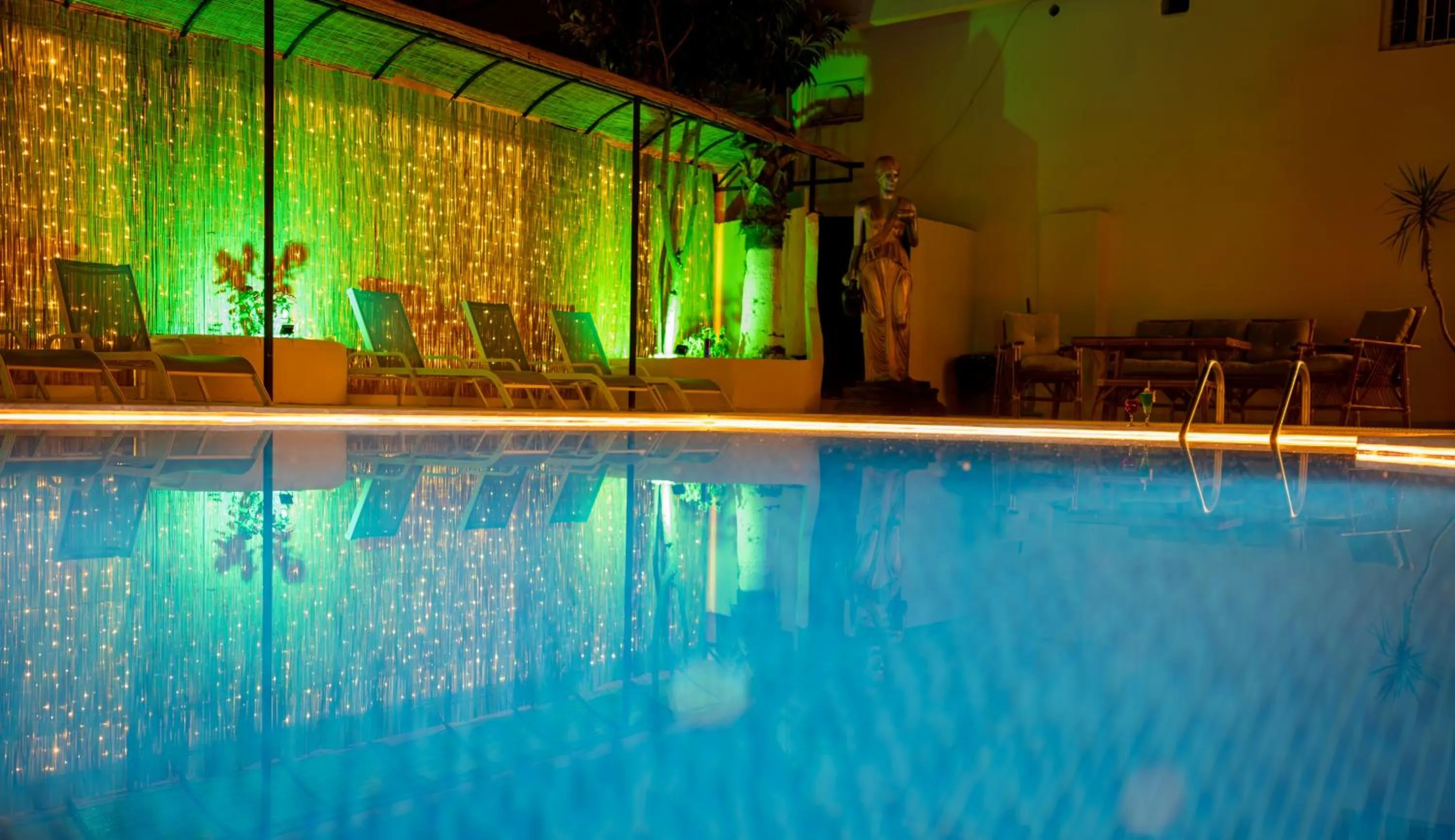Night, Swimming Pool in Arikan Inn Hotel
