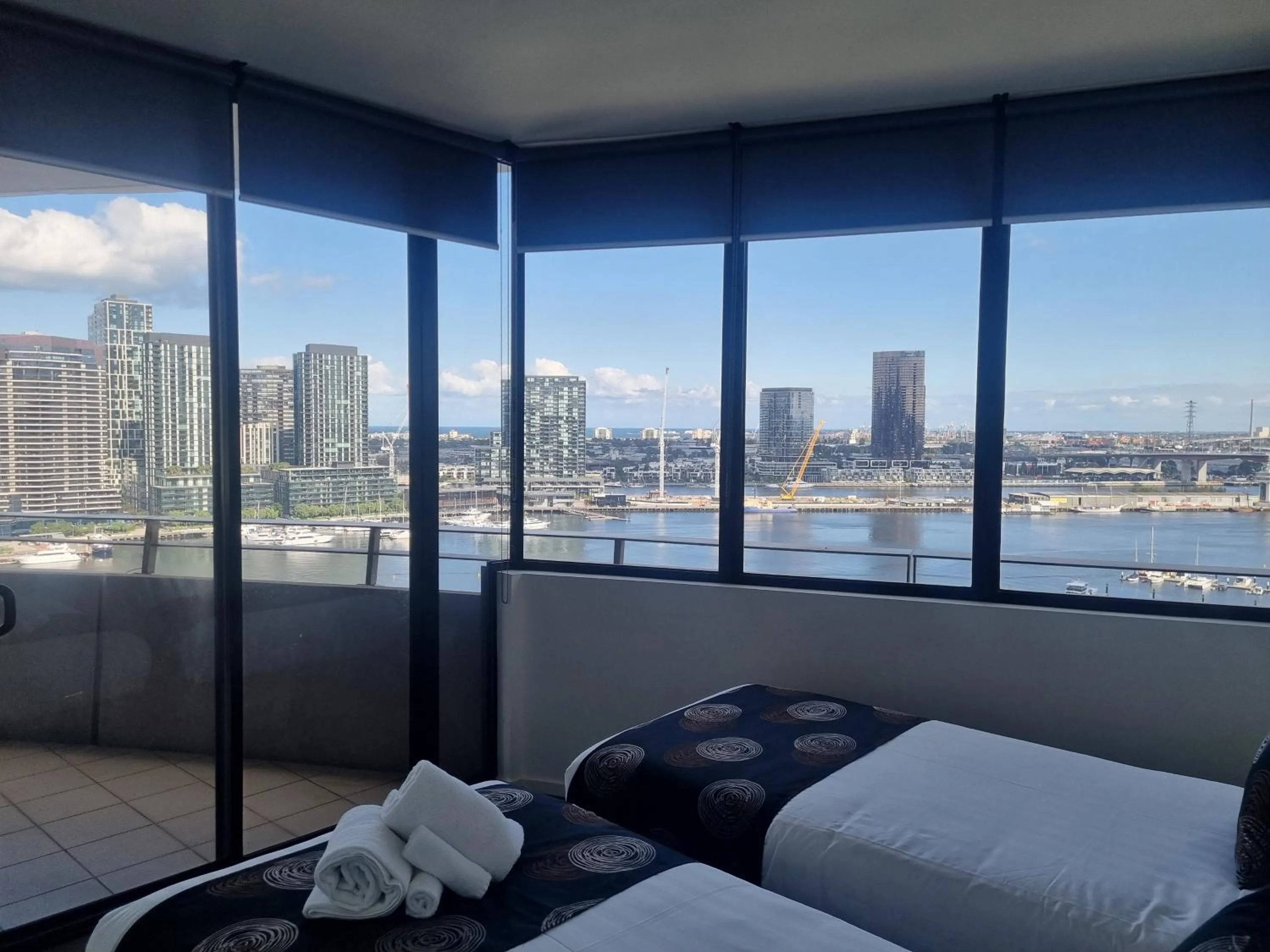 View (from property/room), Bed in Accent Accommodation@Docklands