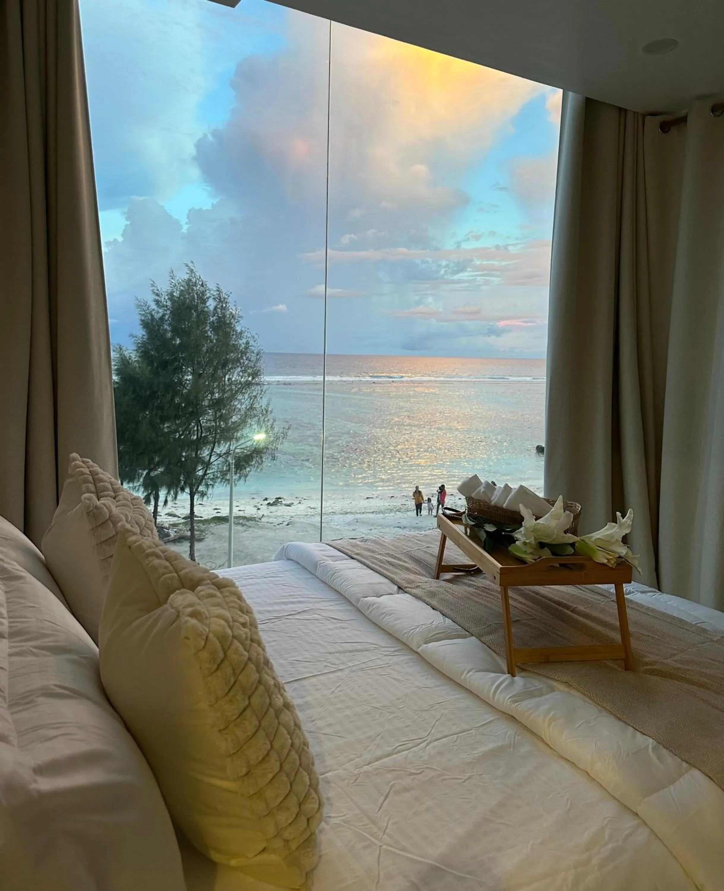 Bed in Lazzlla beach front apartments