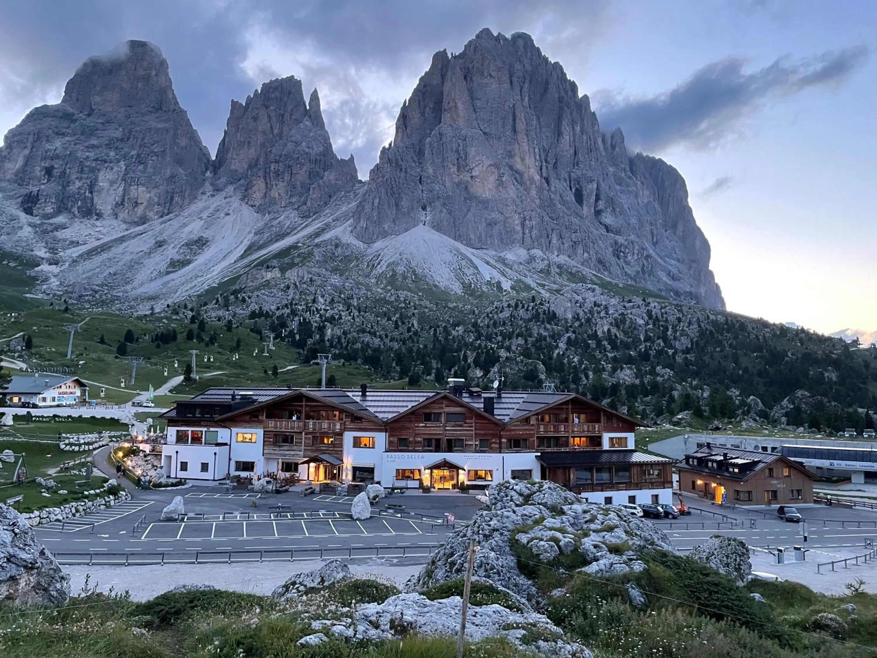 Property building in Passo Sella Dolomiti Mountain Resort