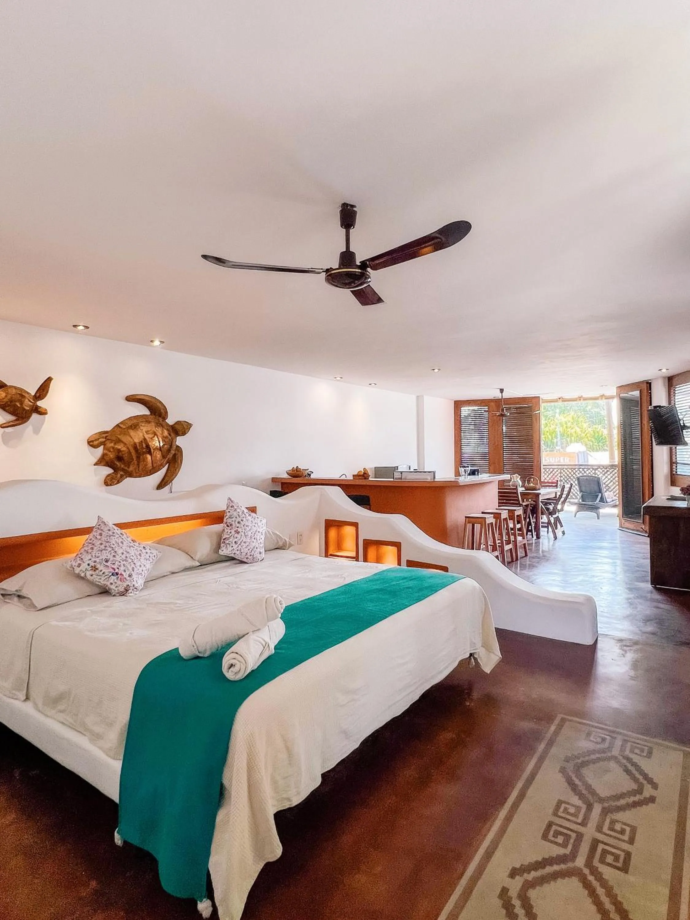 Bed in Punta Arena Surf Suites