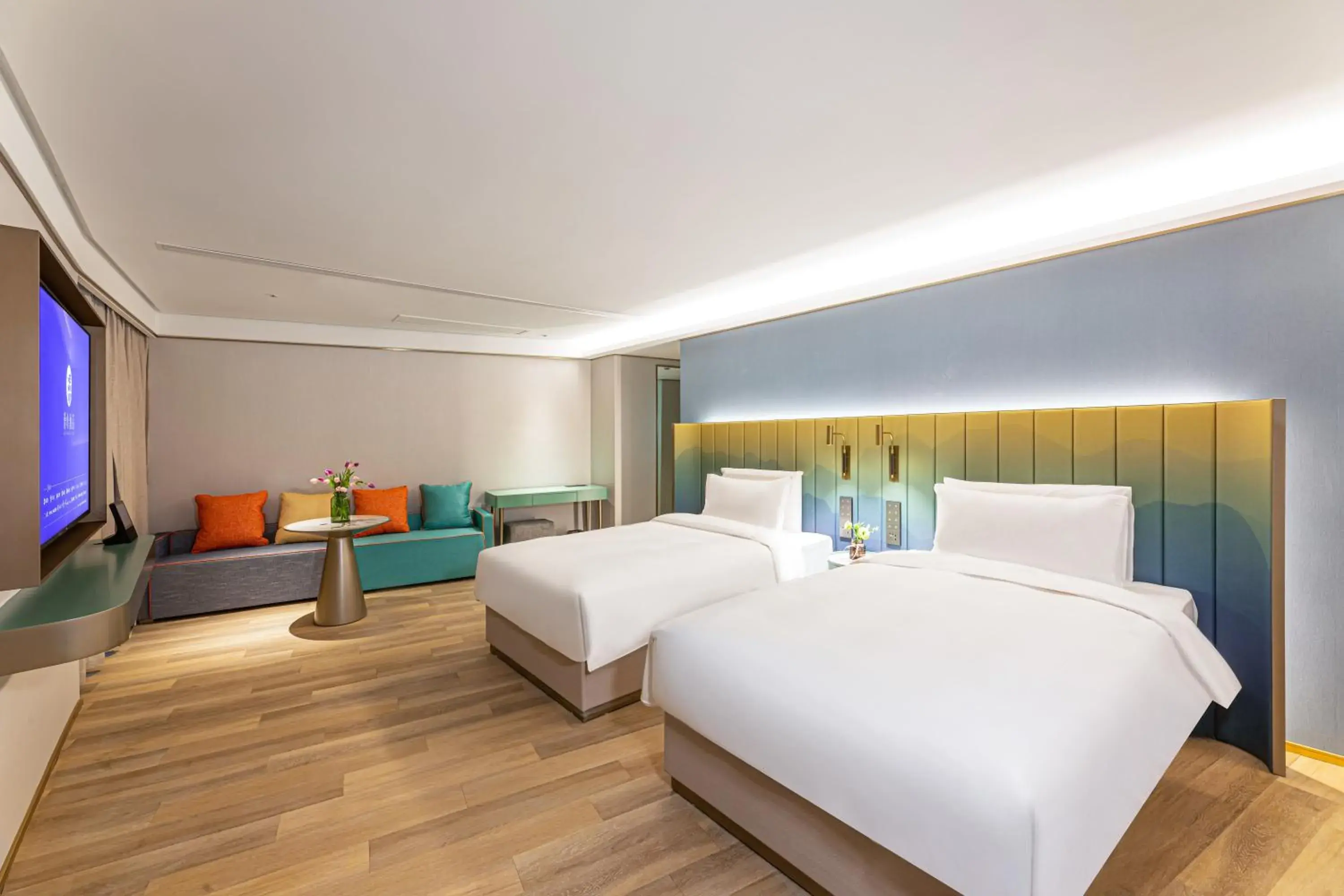 Photo of the whole room, Bed in Zhangjiagang Pedestrian Street Manxin Hotel Photo of the whole room, Bed in Zhangjiagang Pedestrian Street Manxin Hotel