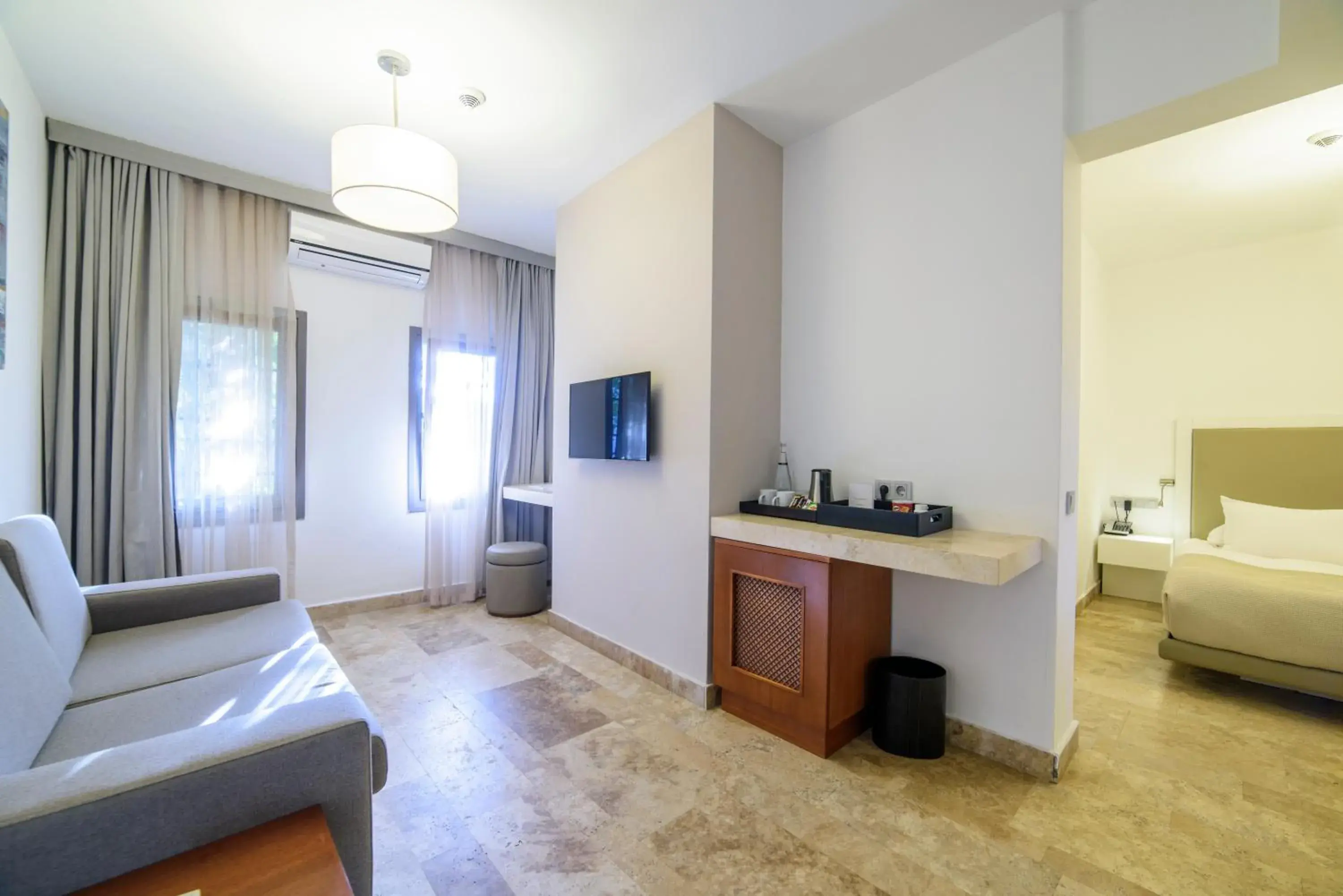 TV and multimedia, Bed in Yalikavak Marina Garden Hotel TV and multimedia, Bed in Yalikavak Marina Garden Hotel