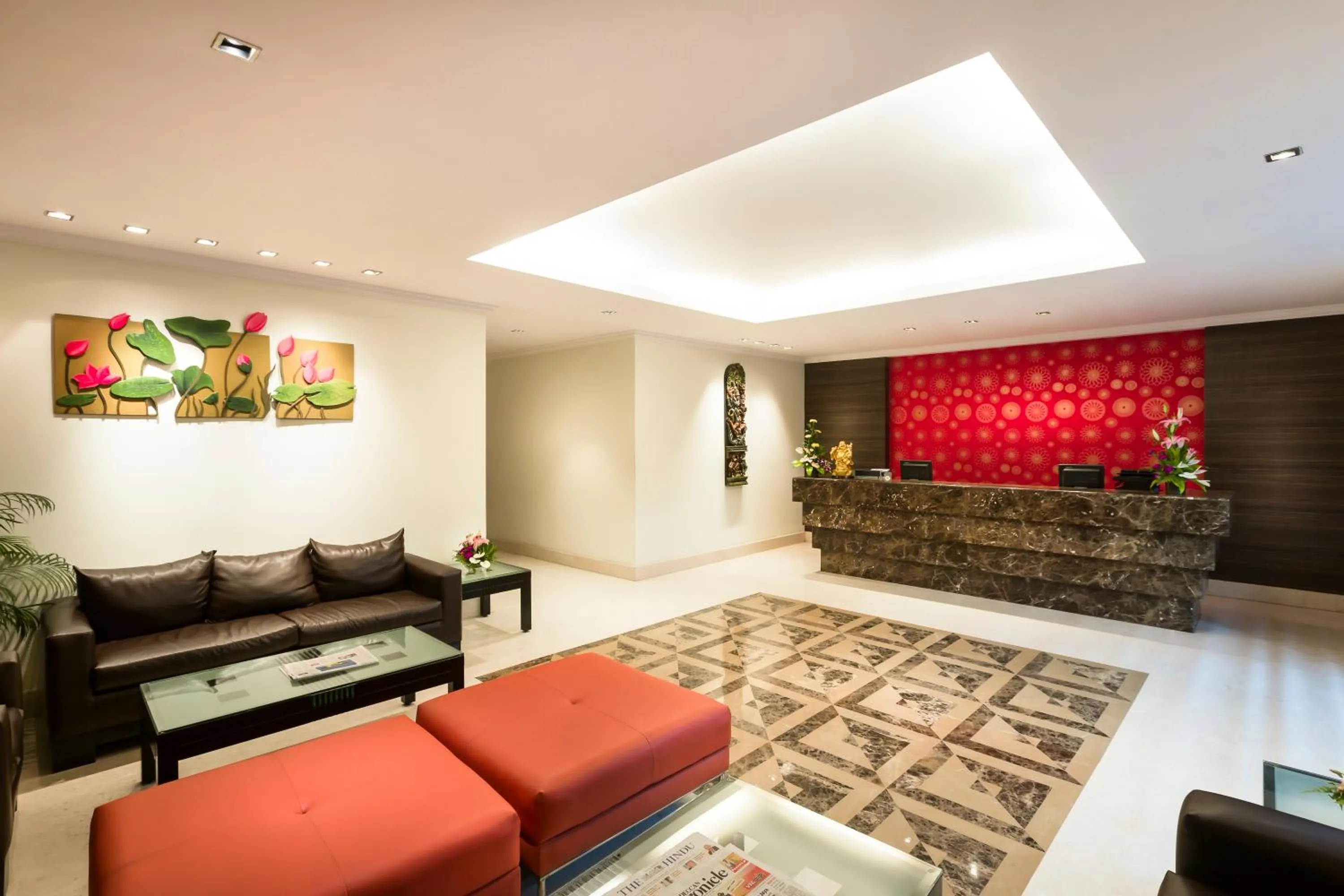Lobby or reception in The Lotus Apartment hotel, Burkit Road