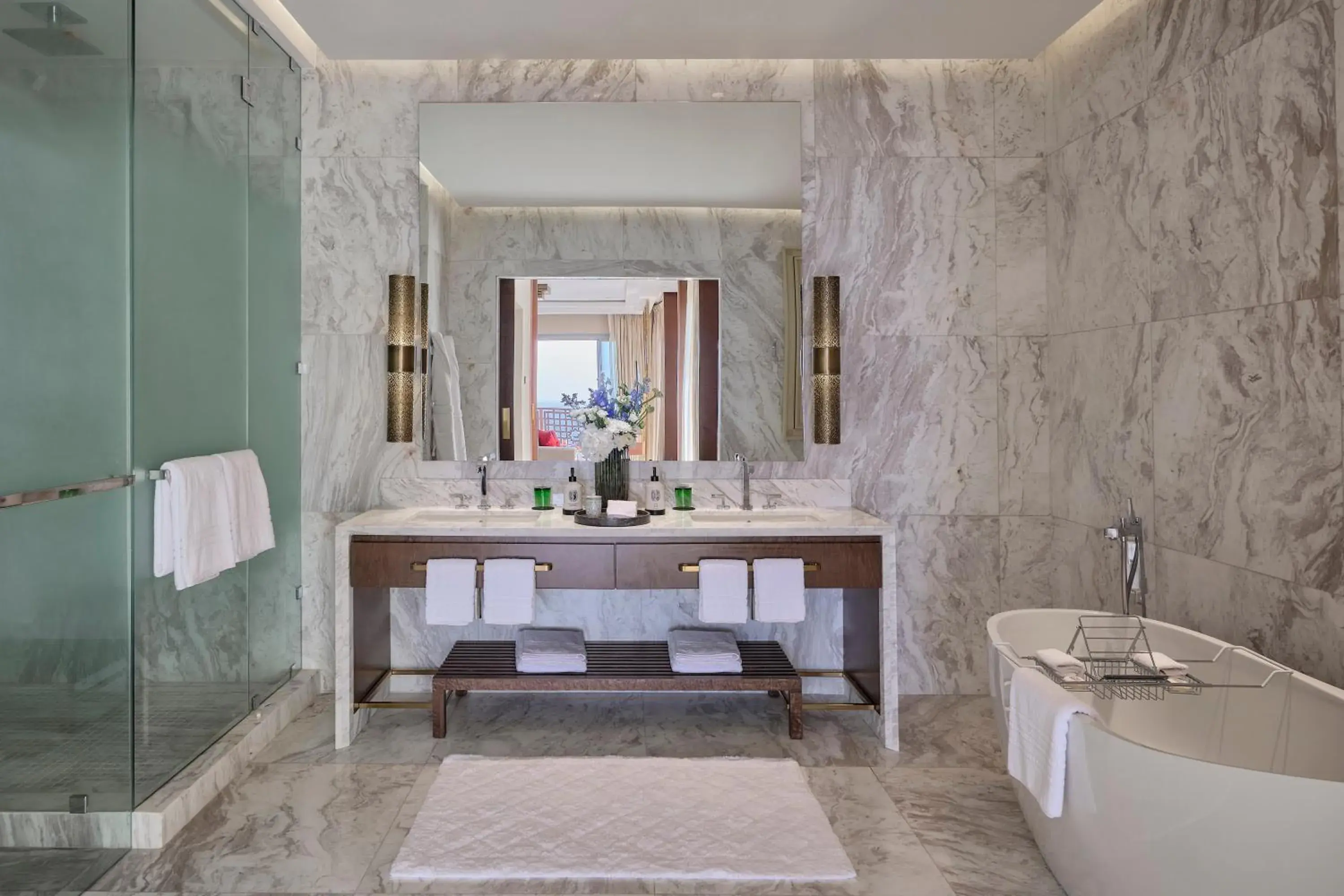 Bathroom in Four Seasons Hotel Rabat at Kasr Al Bahr Bathroom in Four Seasons Hotel Rabat at Kasr Al Bahr