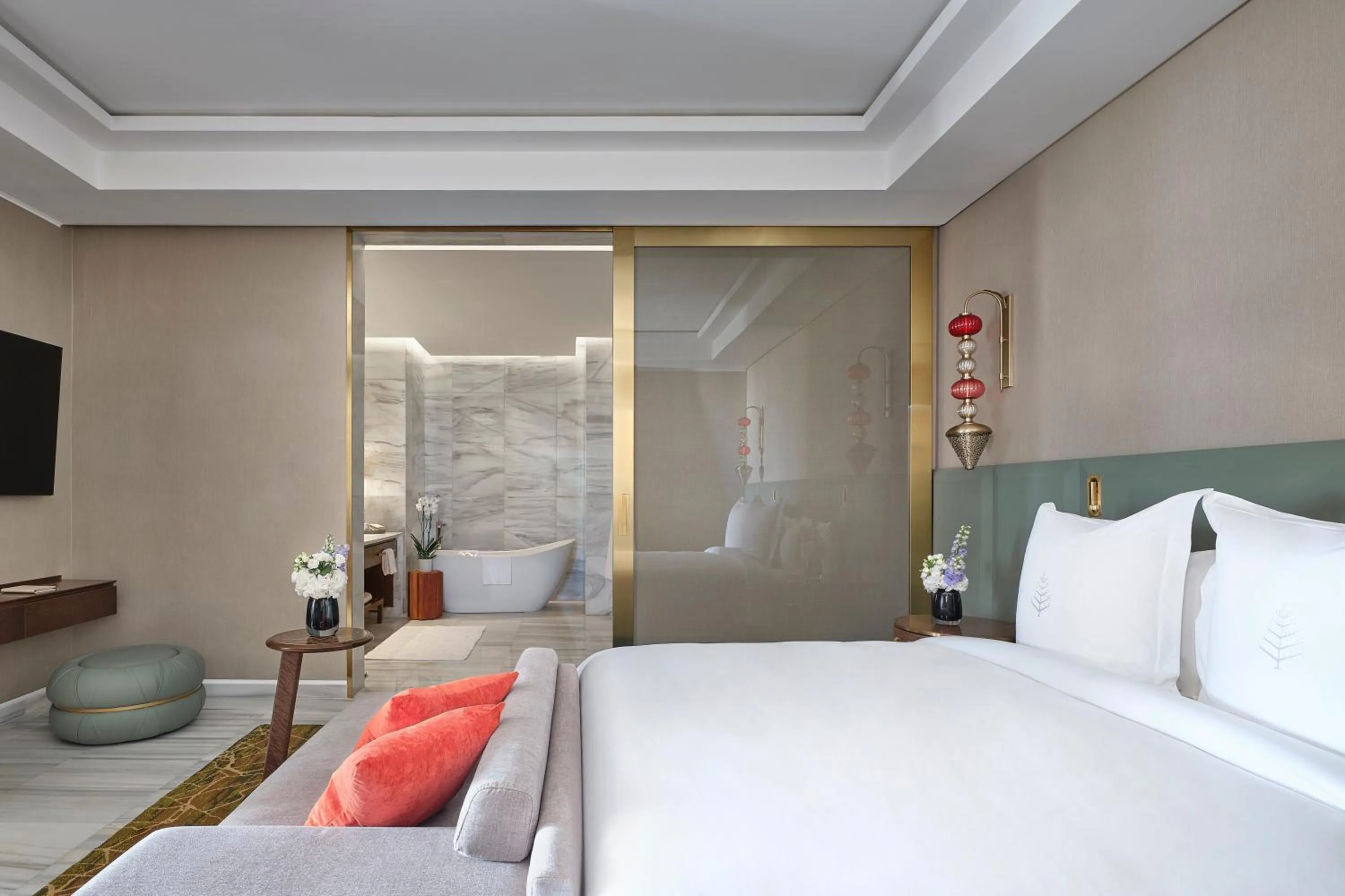 Bed in Four Seasons Hotel Rabat at Kasr Al Bahr