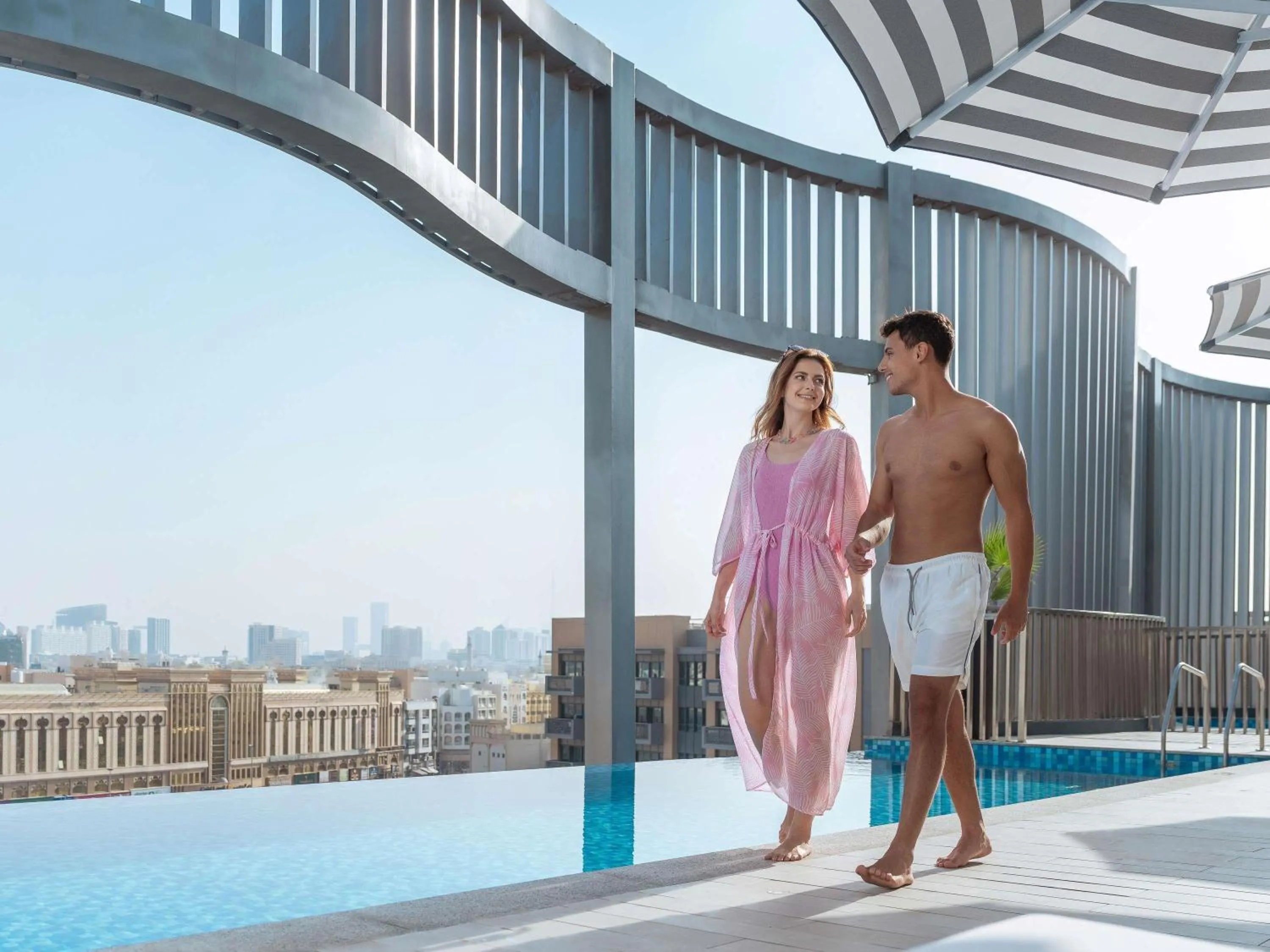 Pool view in Mercure Dubai Deira