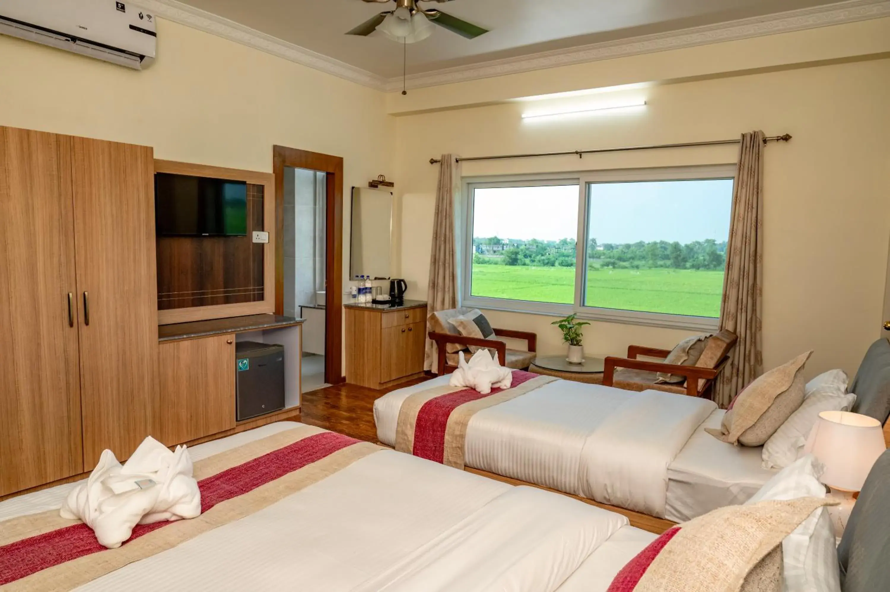 Bed in Lumbini Five Elements Hotel Bed in Lumbini Five Elements Hotel