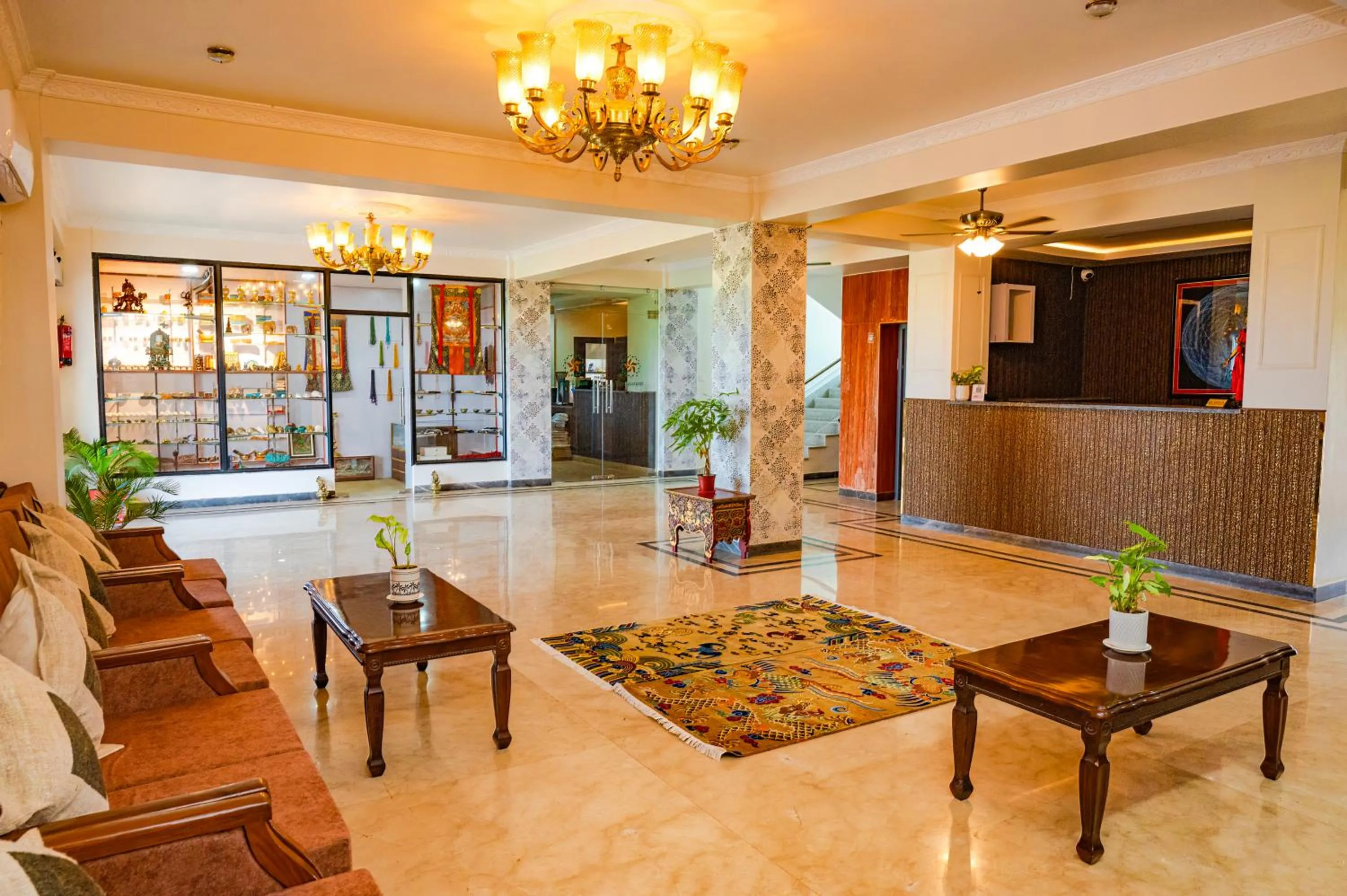 Seating area in Lumbini Five Elements Hotel