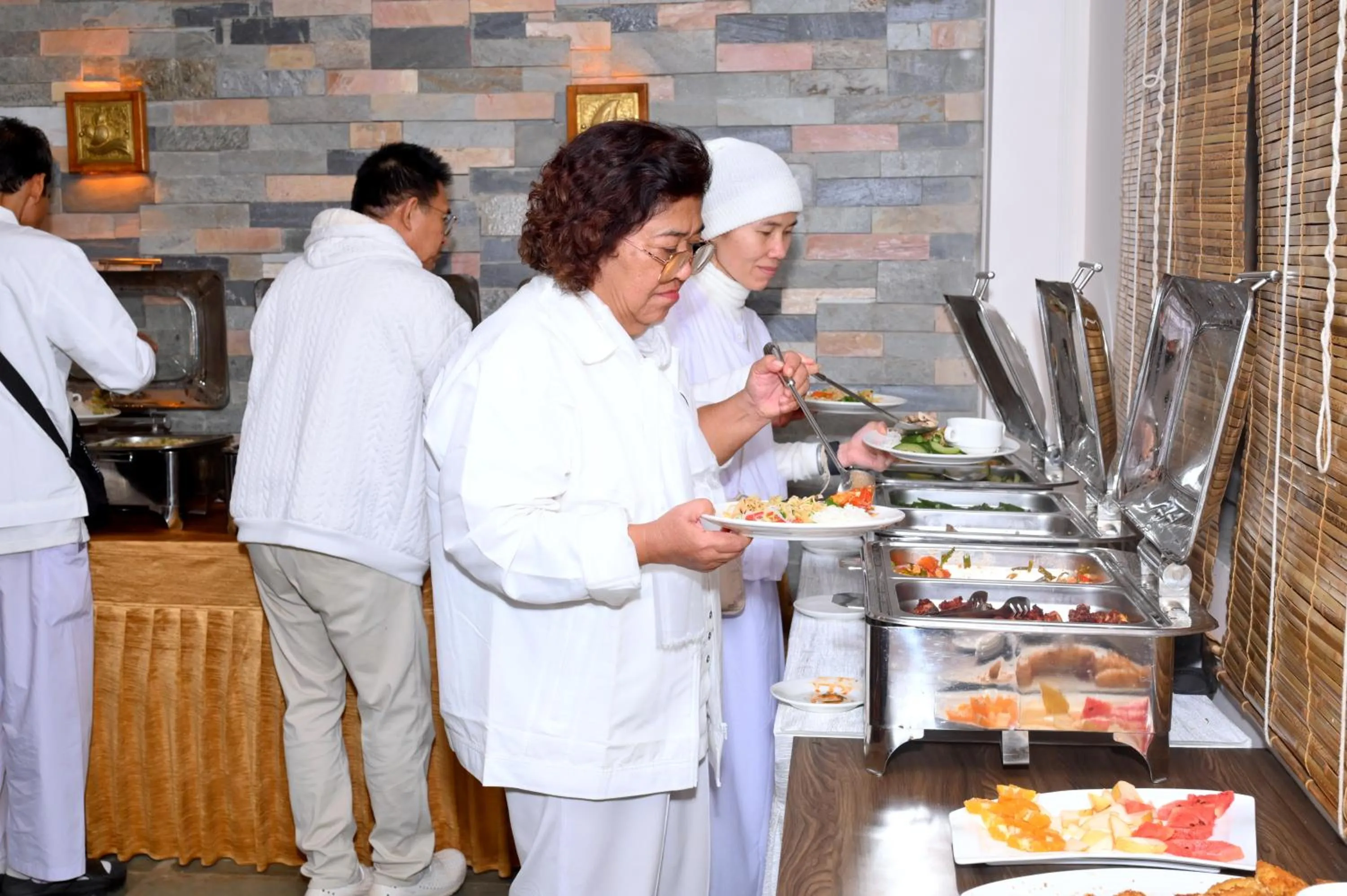 Buffet breakfast in Lumbini Five Elements Hotel