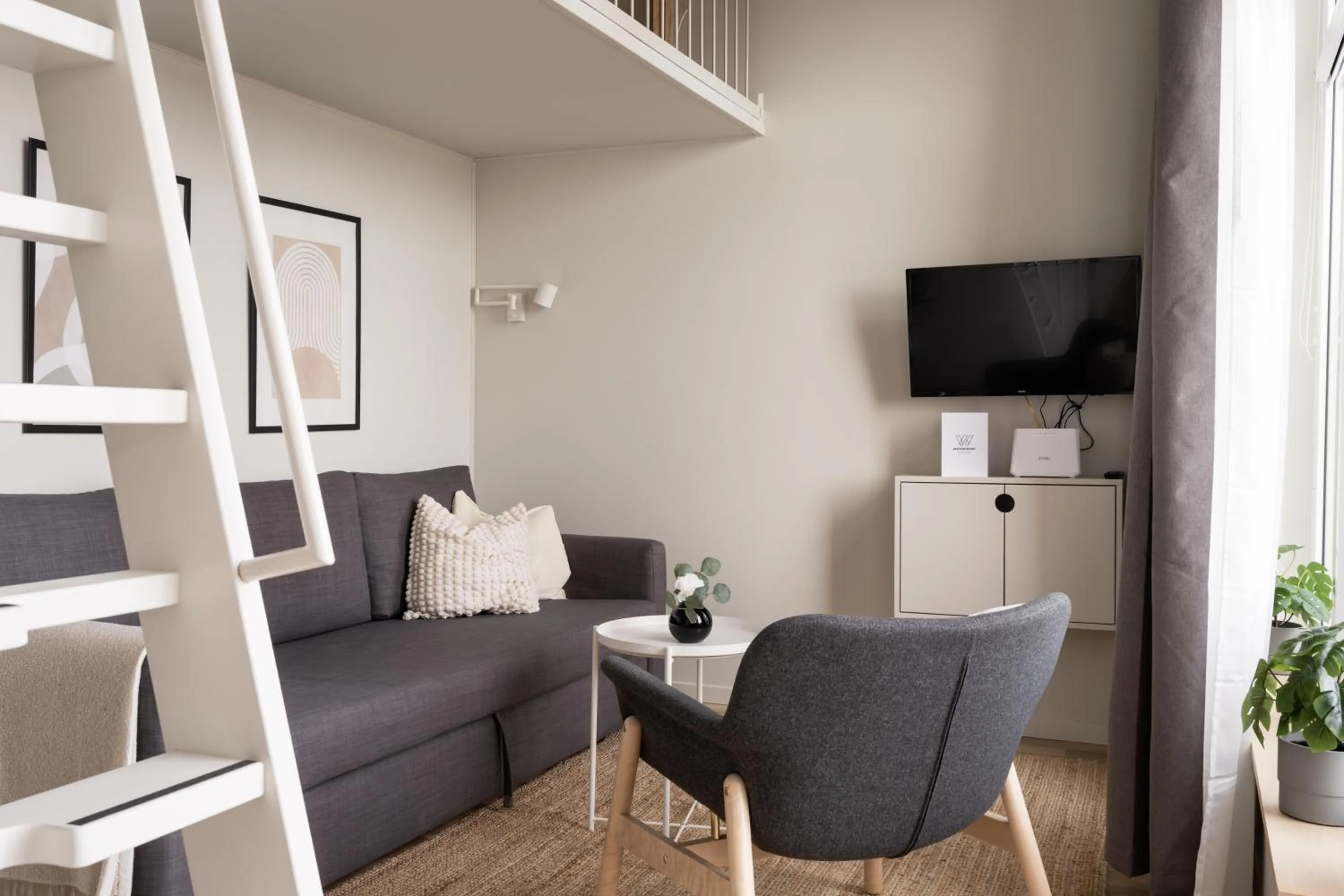Living room in Waterfront Cabins