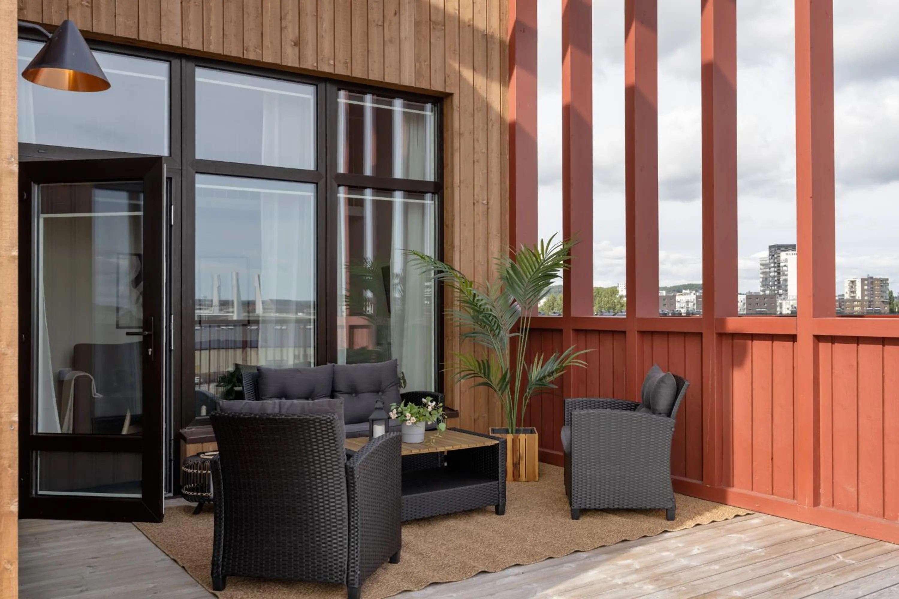 Patio in Waterfront Cabins