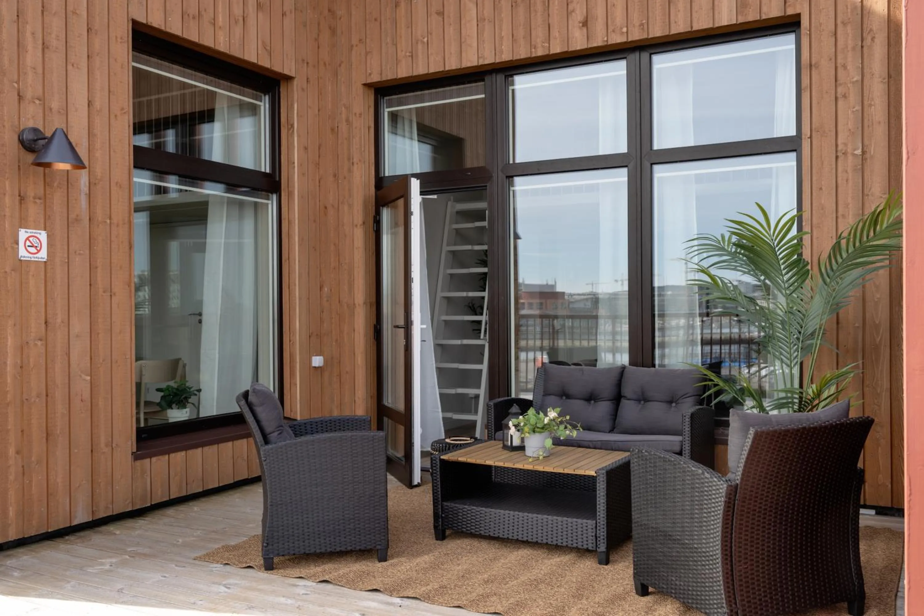 Patio in Waterfront Cabins