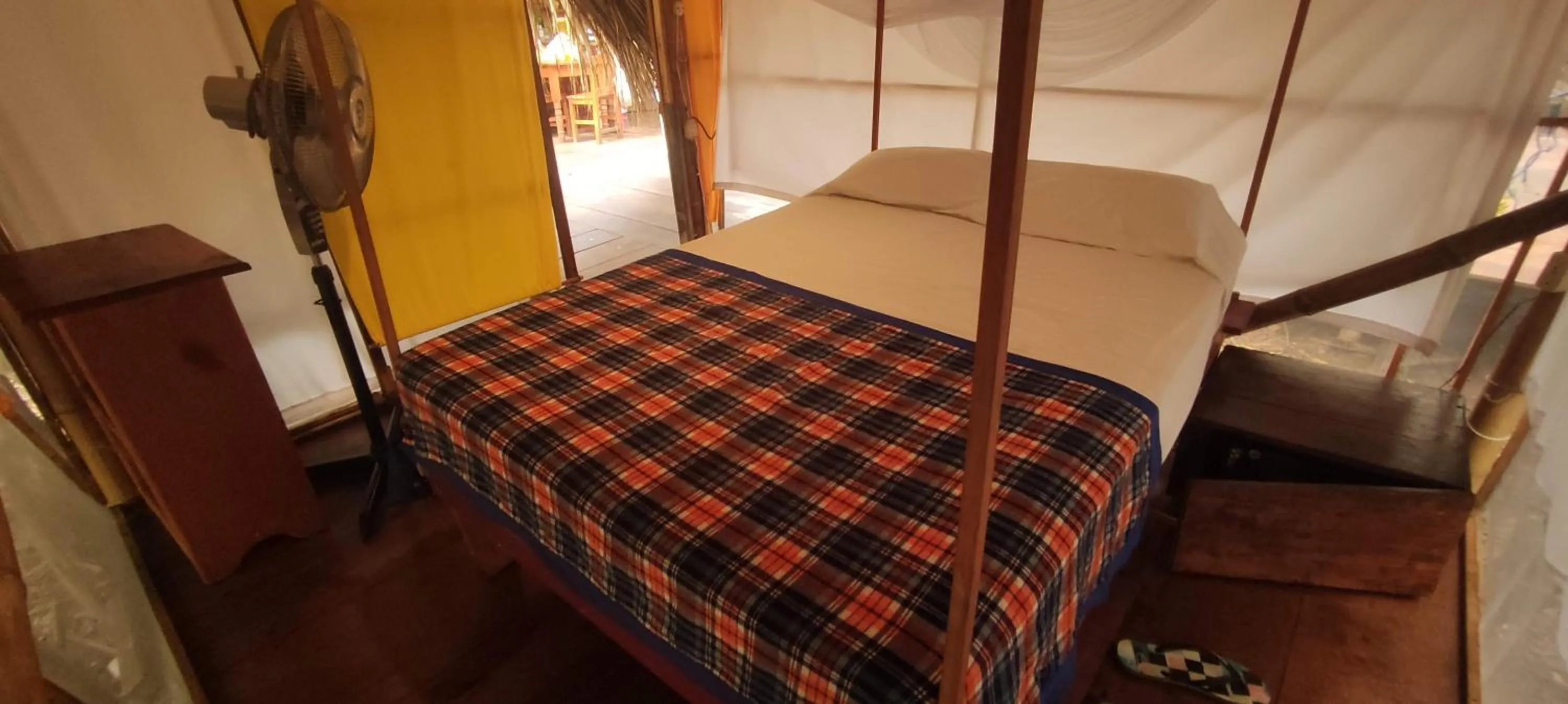 Bed in Posada Corazon Mazunte