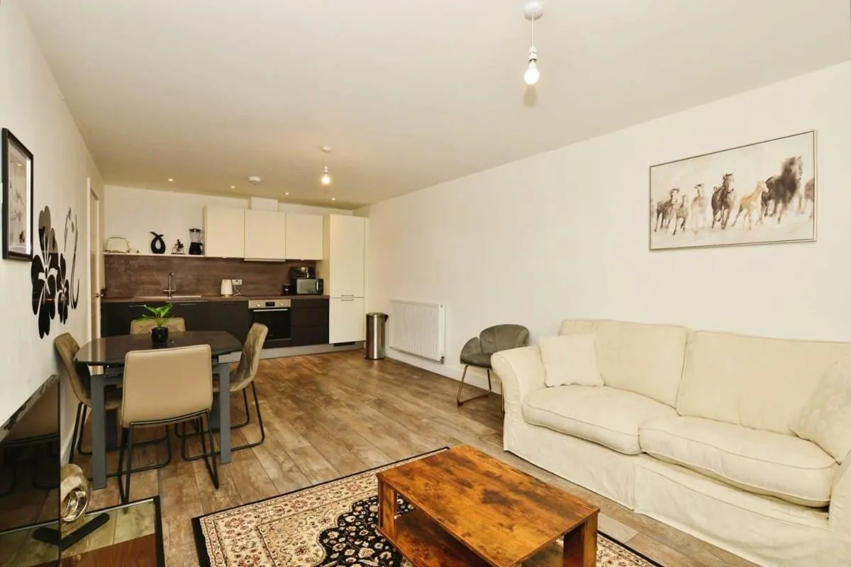 TV and multimedia in Modern 2 Bedroom Apartment with parking - Ashford
