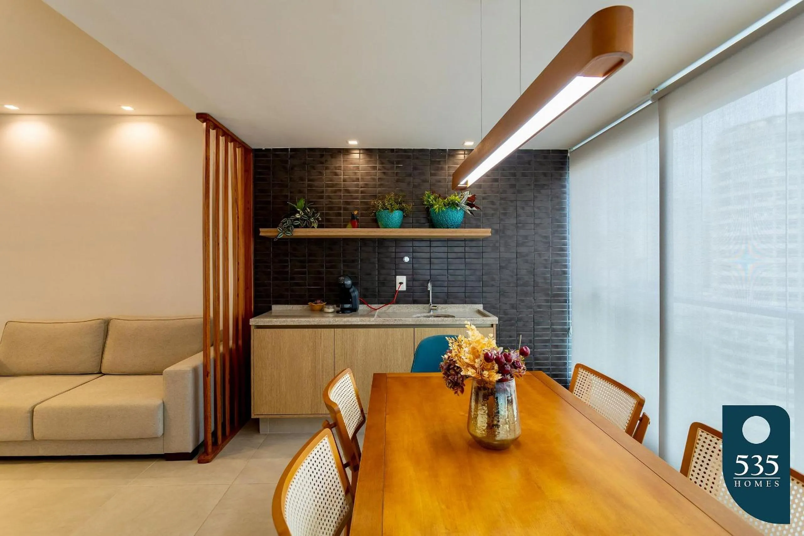 Dining area in Lindo e aconchegante com vista panorâmica na Barra