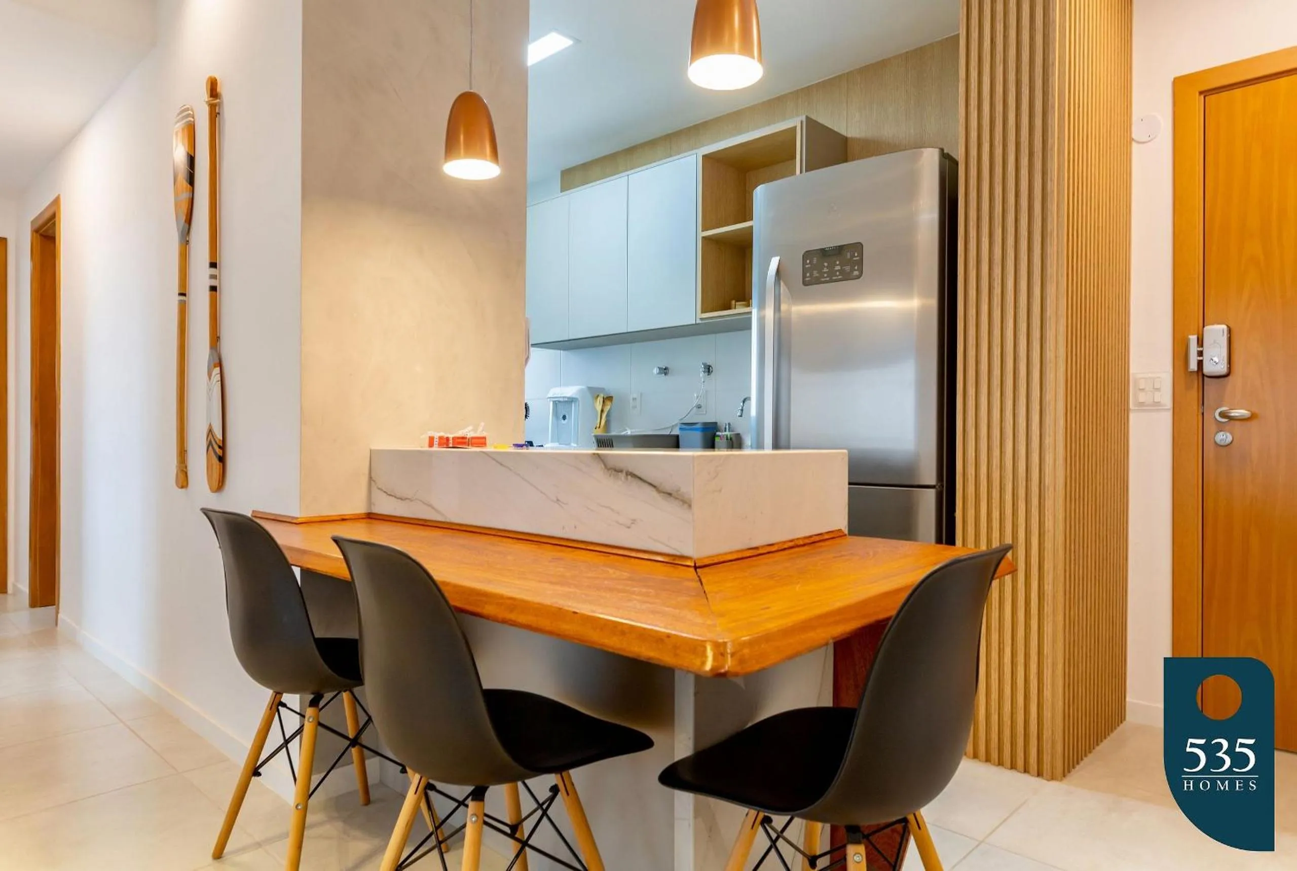 Dining area in Lindo e aconchegante com vista panorâmica na Barra