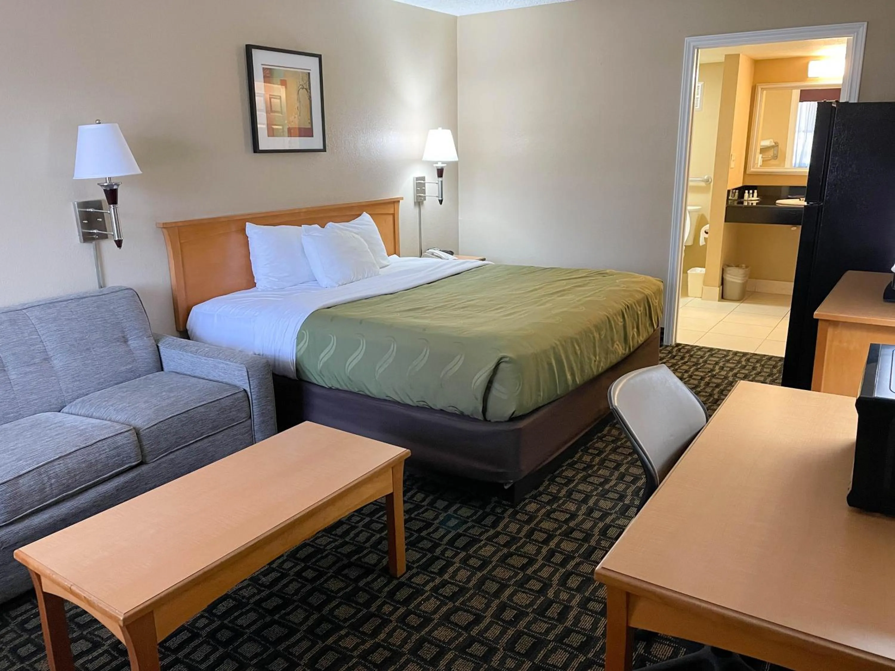 Bed in Studio 6 Suites North Richland Hills TX