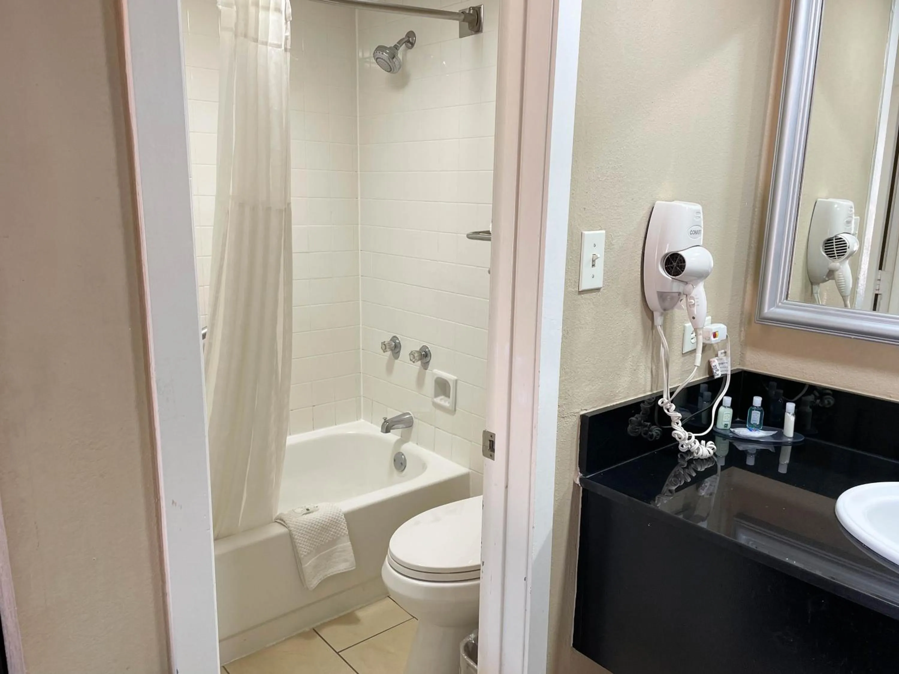 Shower in Studio 6 Suites North Richland Hills TX