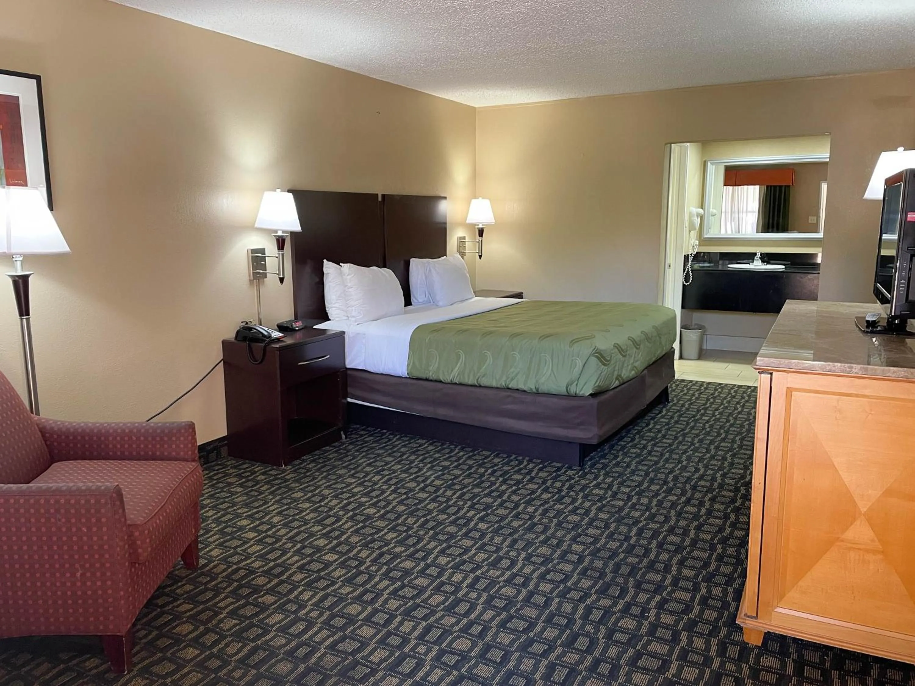 Bed in Studio 6 Suites North Richland Hills TX