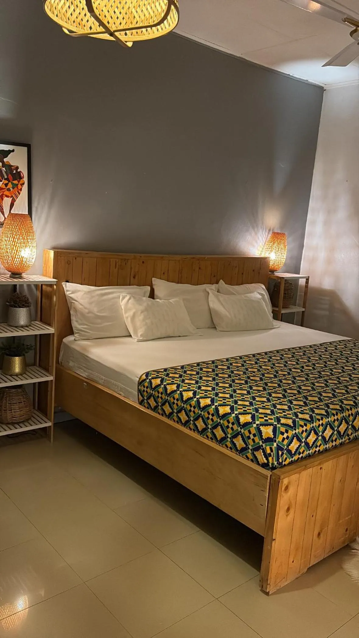 Bed in African Treasure Beach Resort