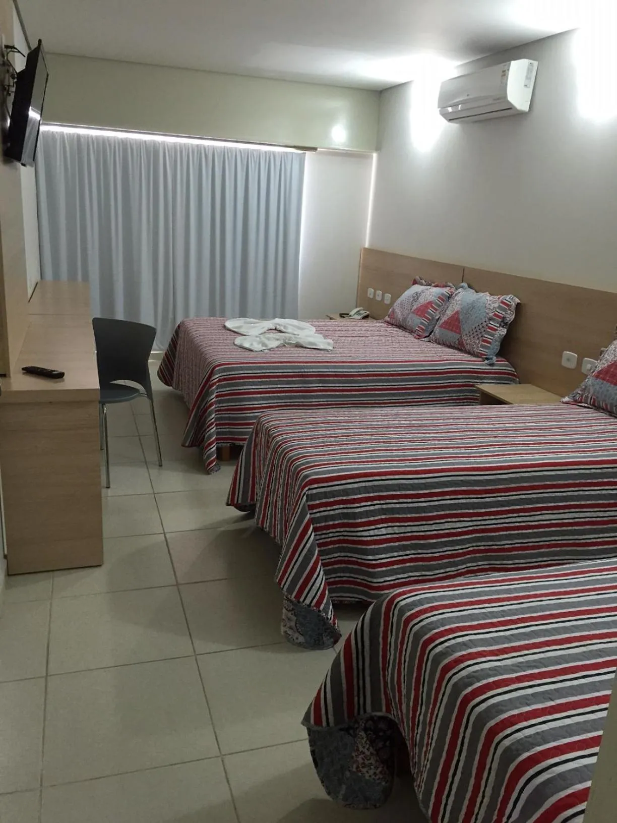 Bed in Itumbiara Palace Hotel