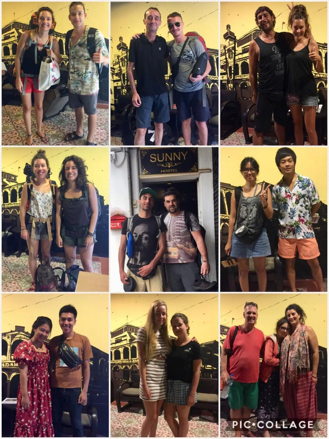 group of guests in Phuket Sunny Hostel