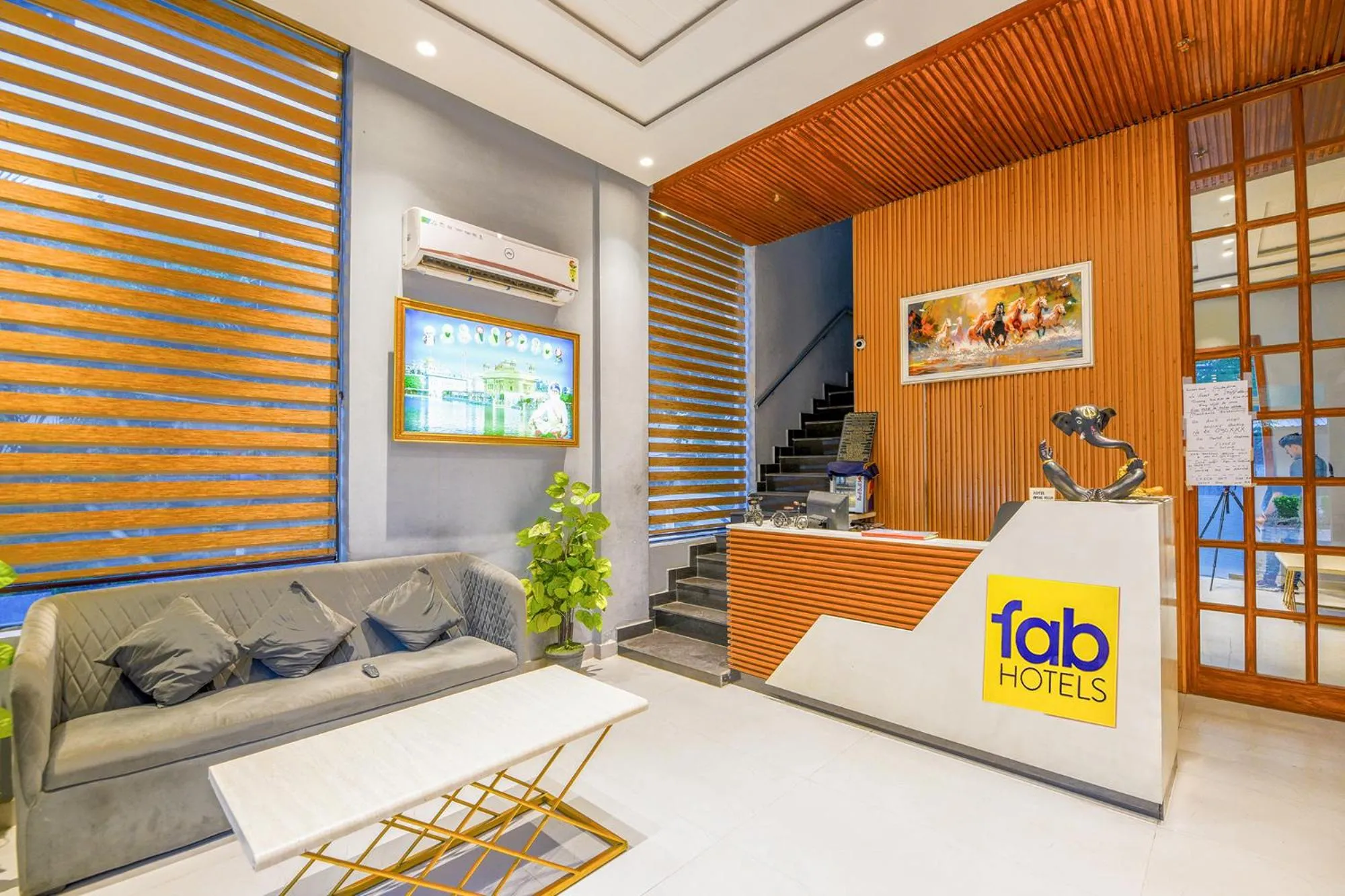 Lobby or reception in FabHotel Amar Villa