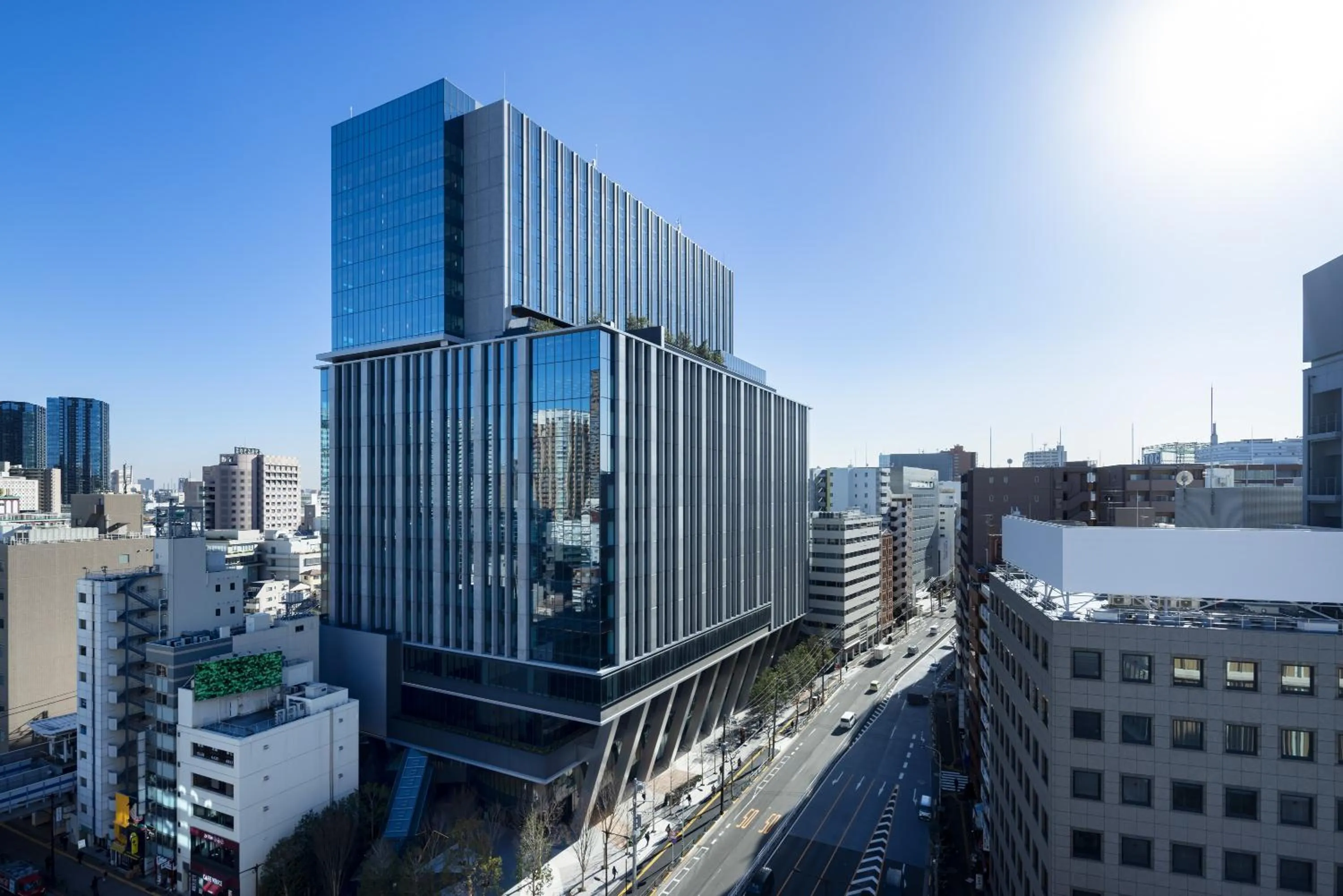 Property building in OMO5 Tokyo Gotanda by Hoshino Resorts