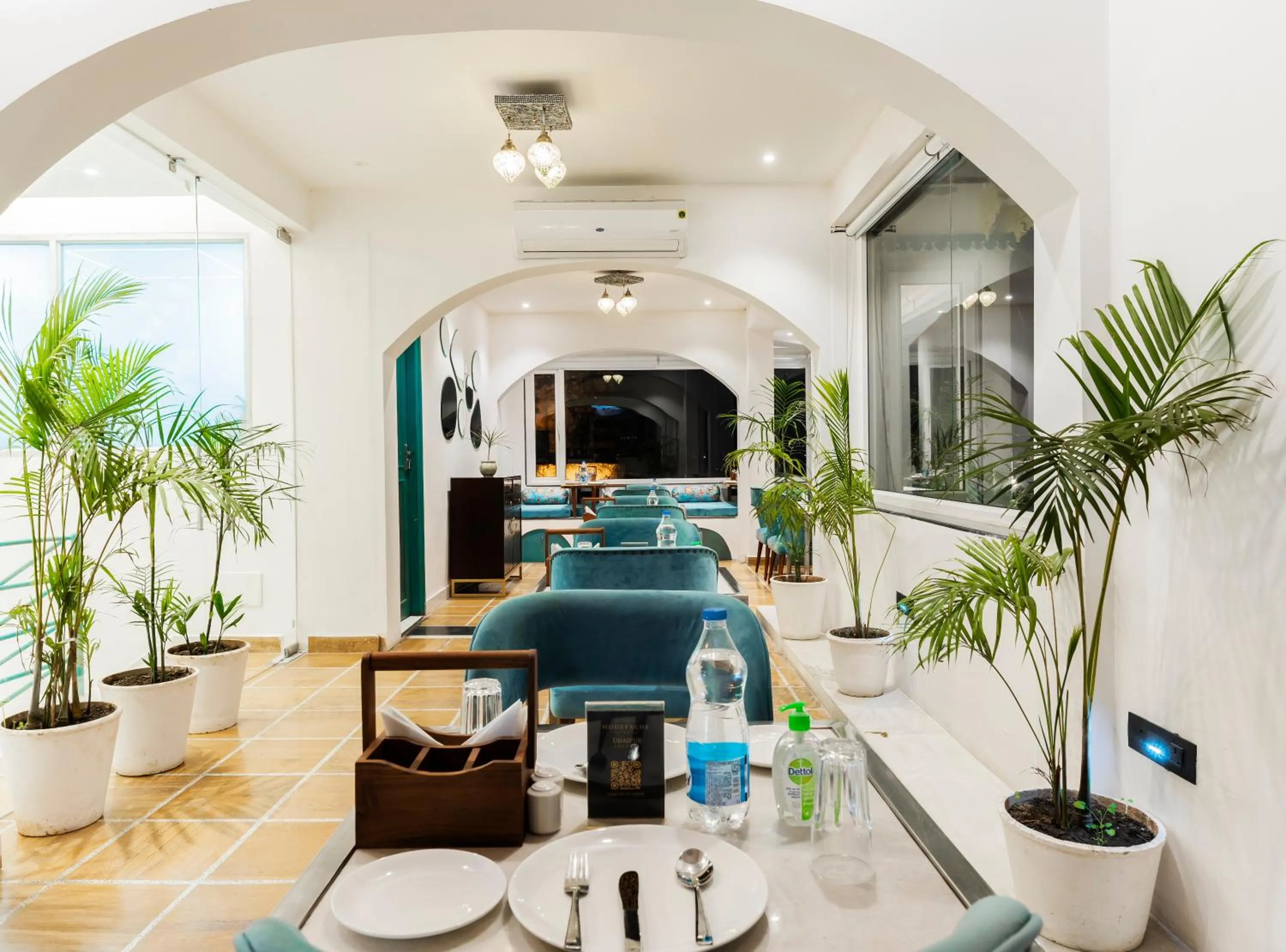 Dining area in Moustache Udaipur Luxuria