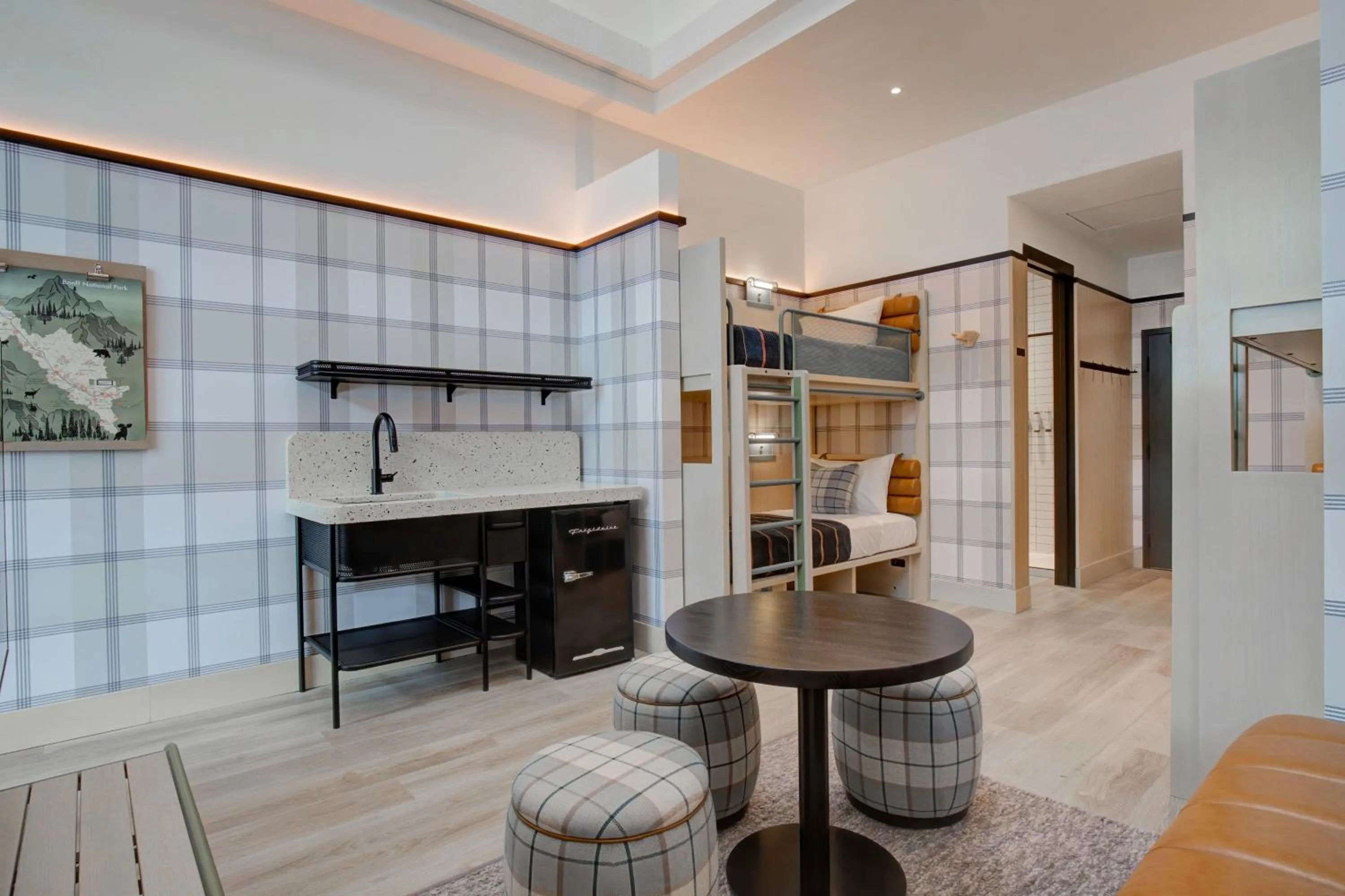 Living room in Moxy Banff