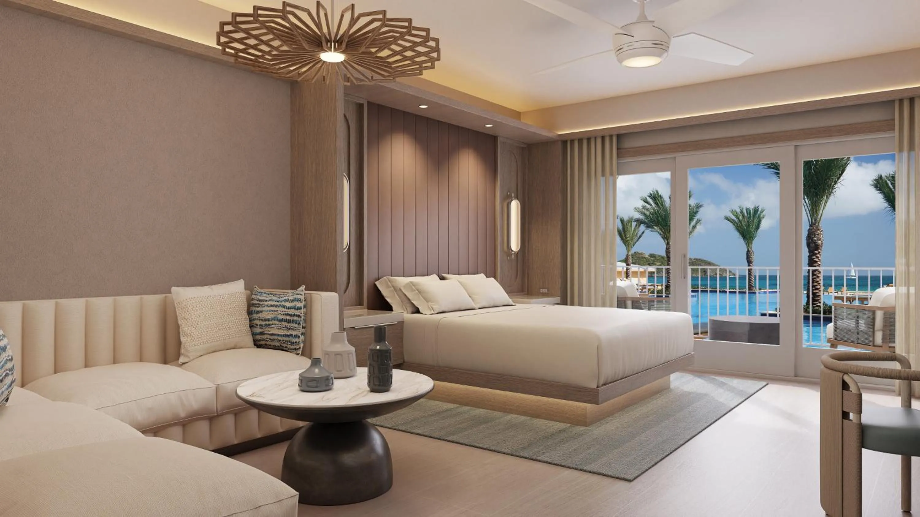 Bed in JW Marriott St Maarten Beach Resort & Spa