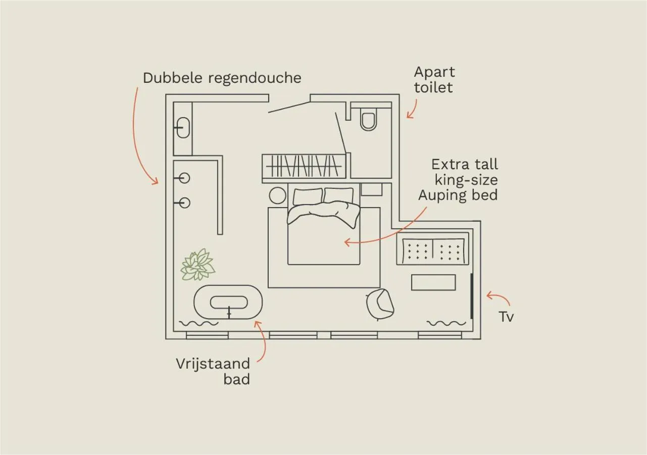 Floor plan in Hotel Ryder I Den Bosch - Vught