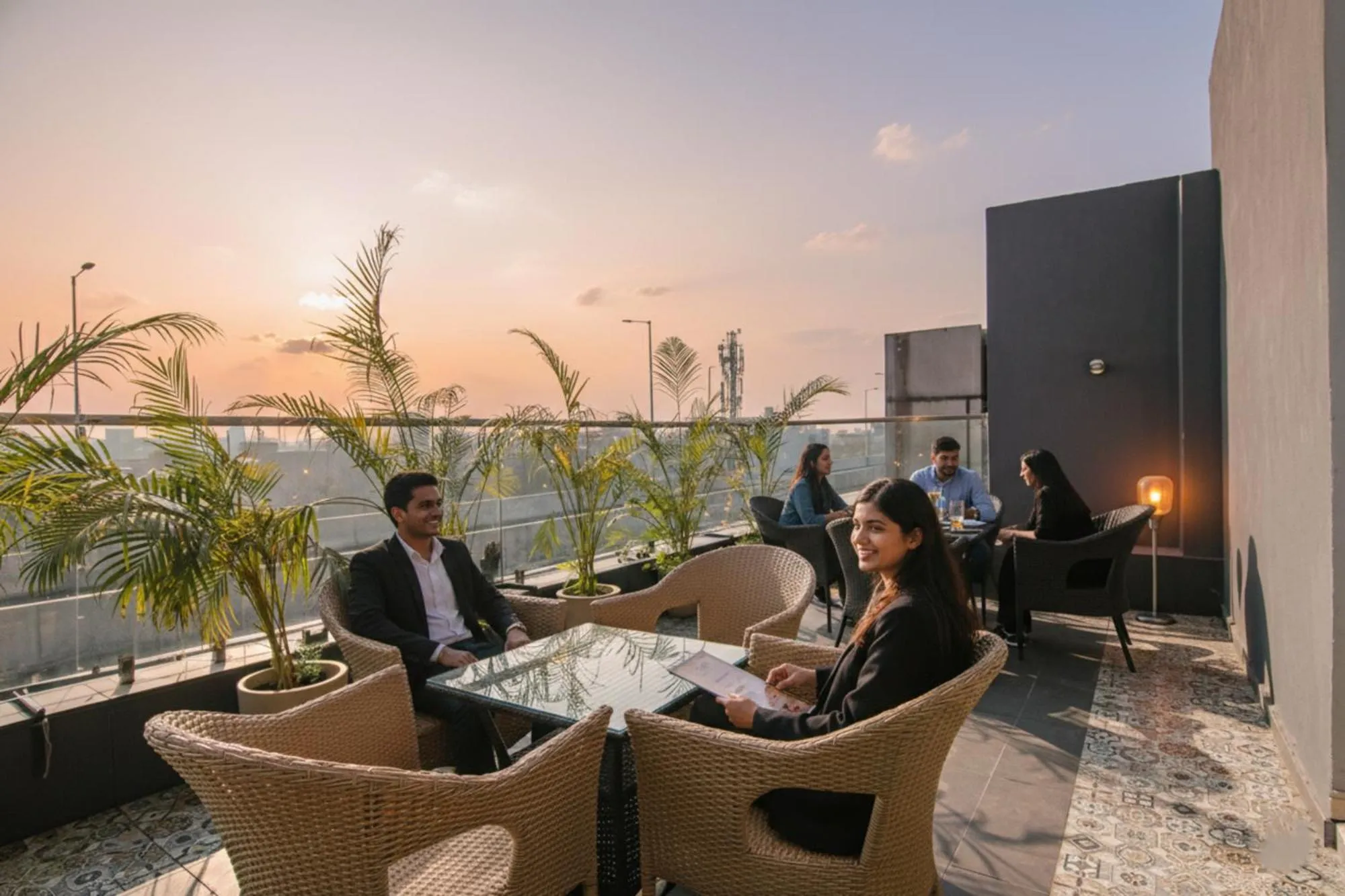 Restaurant/places to eat in FabHotel Prime K9 Crown