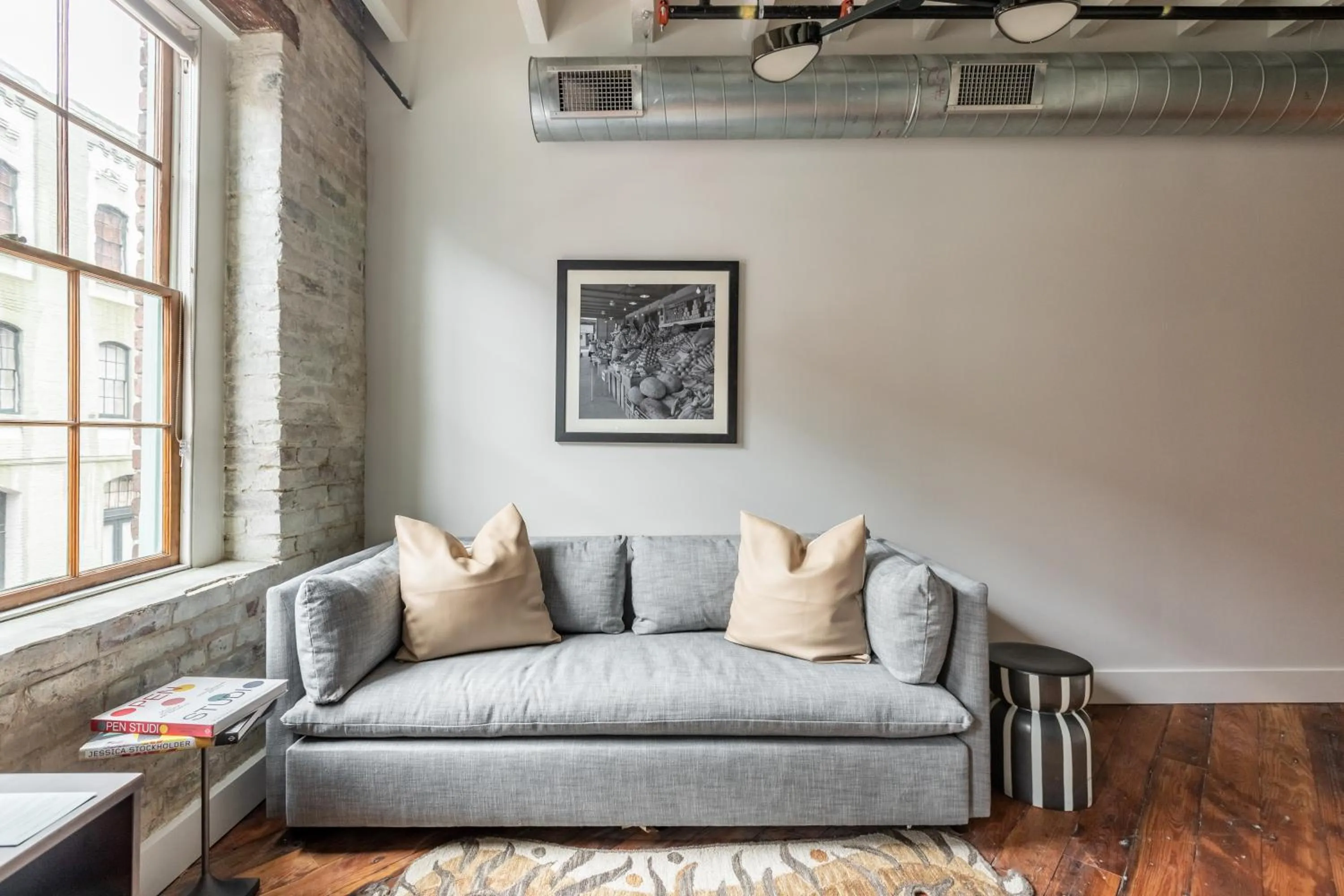 Living room in Ironworks Building