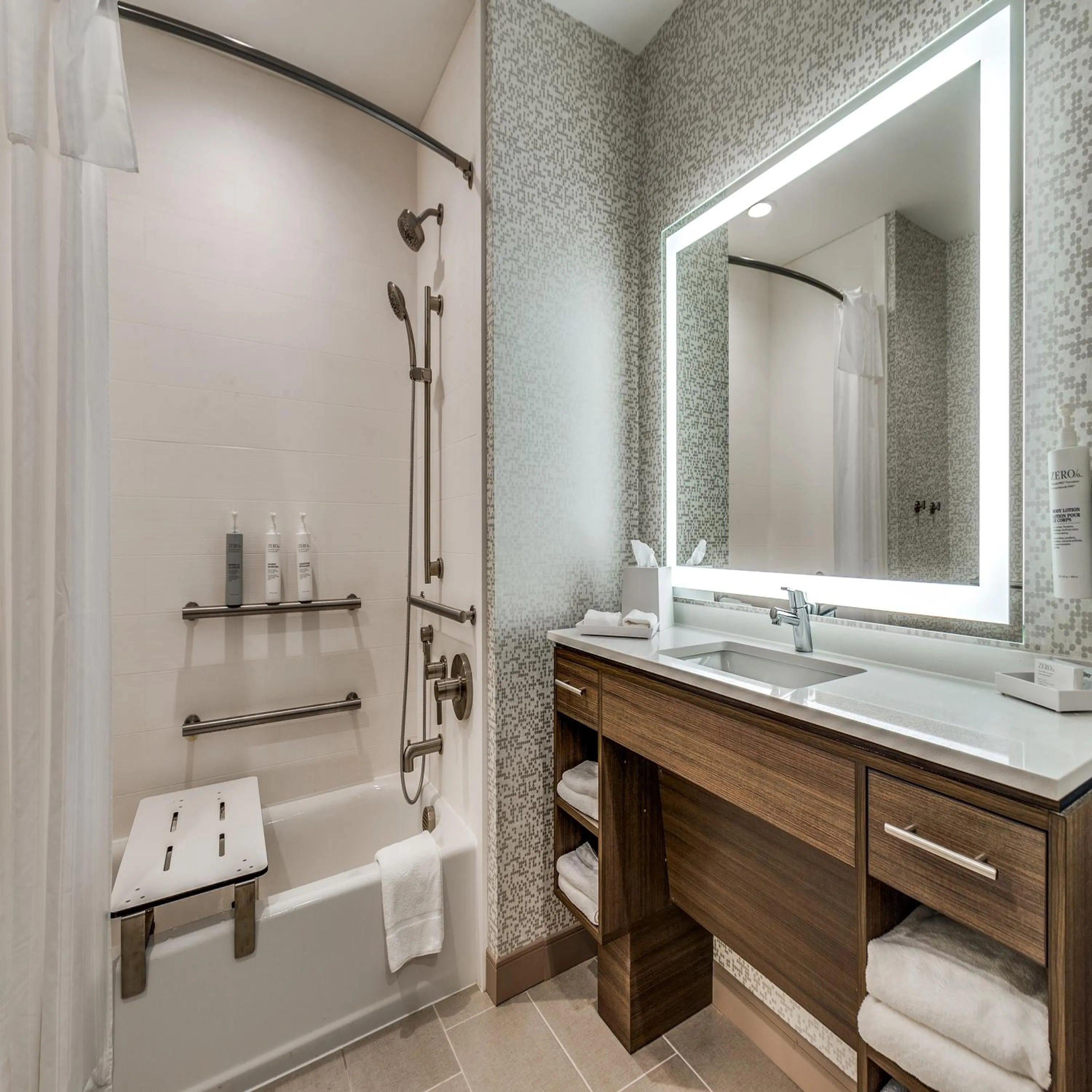 Shower in Home2 Suites By Hilton Fort Worth Arlington West